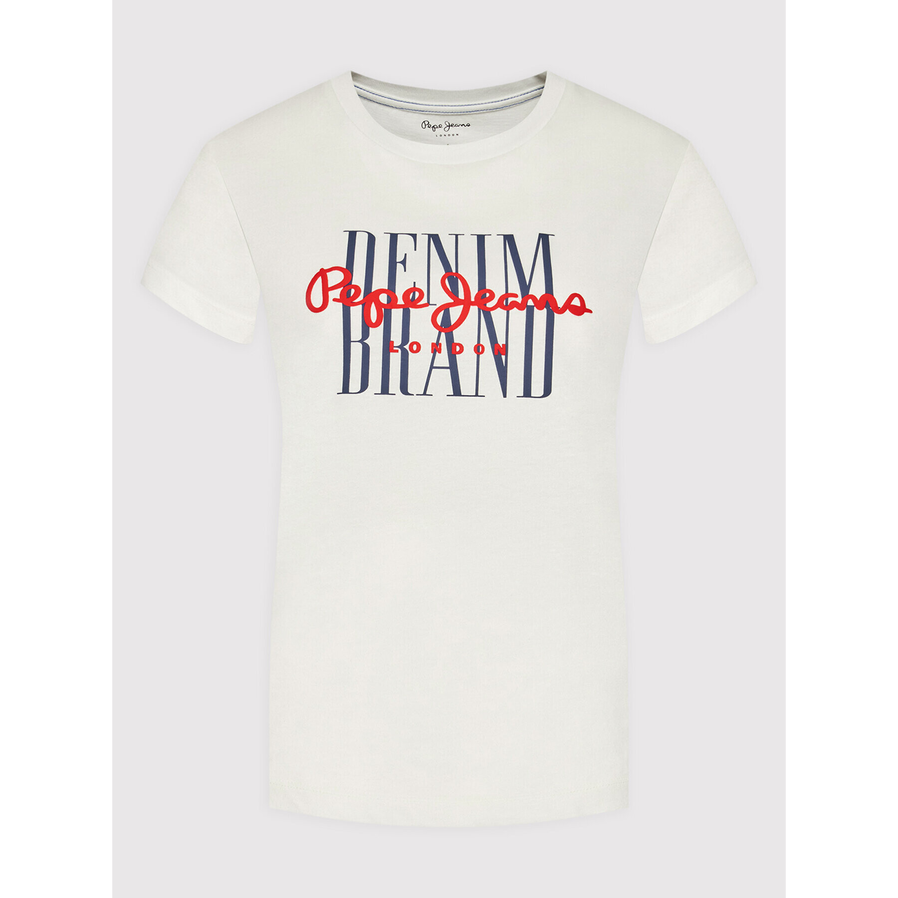Pepe Jeans Тишърт Camille PL505147 Бял Regular Fit - Pepit.bg