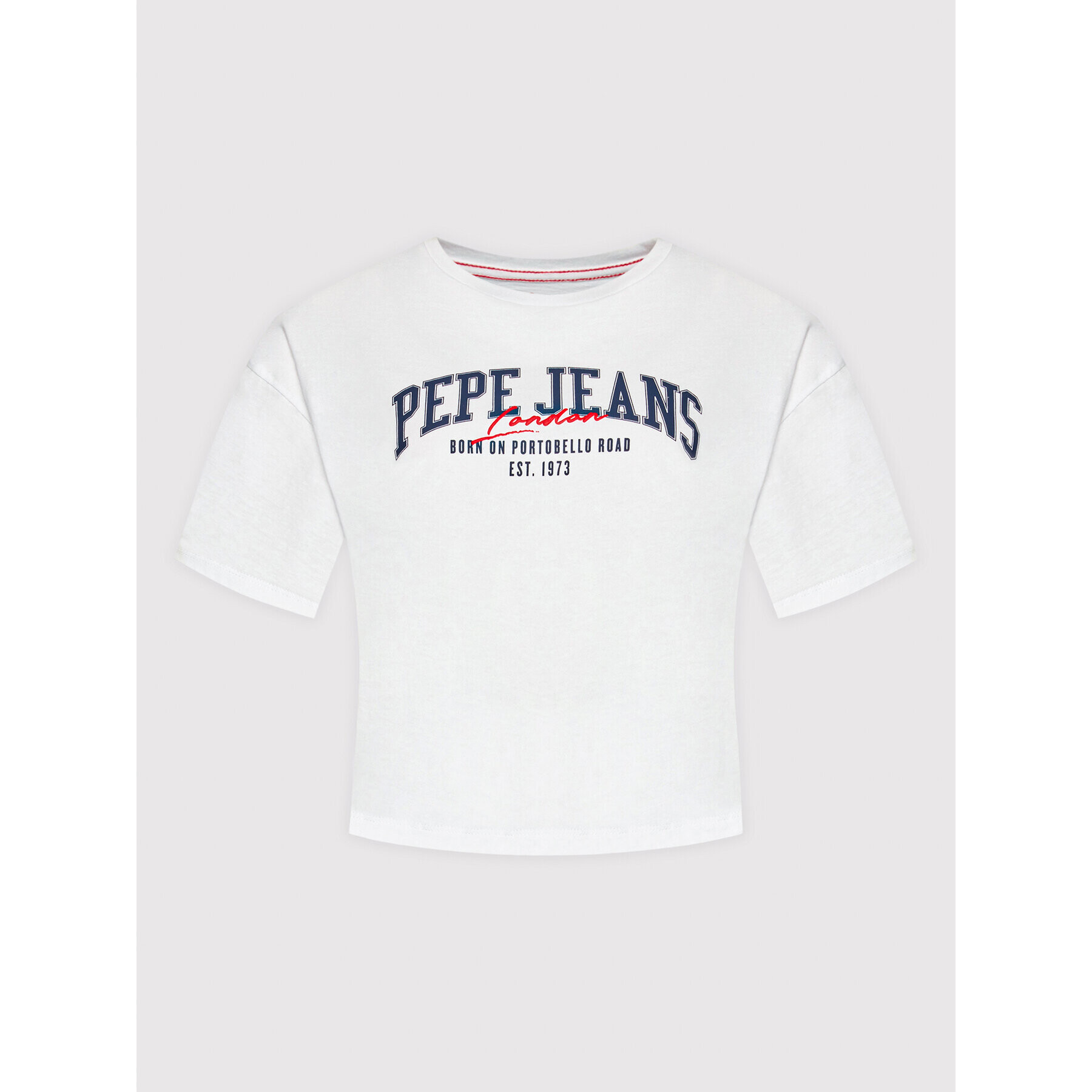 Pepe Jeans Тишърт Cara PL505151 Бял Relaxed Fit - Pepit.bg