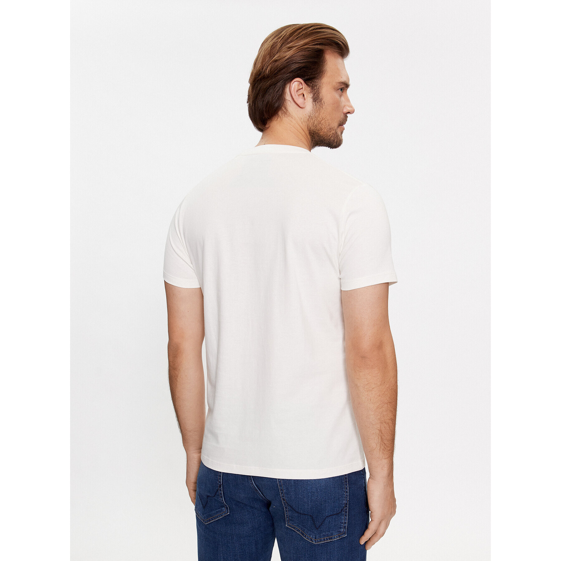 Pepe Jeans Тишърт Castle PM509204 Бял Regular Fit - Pepit.bg