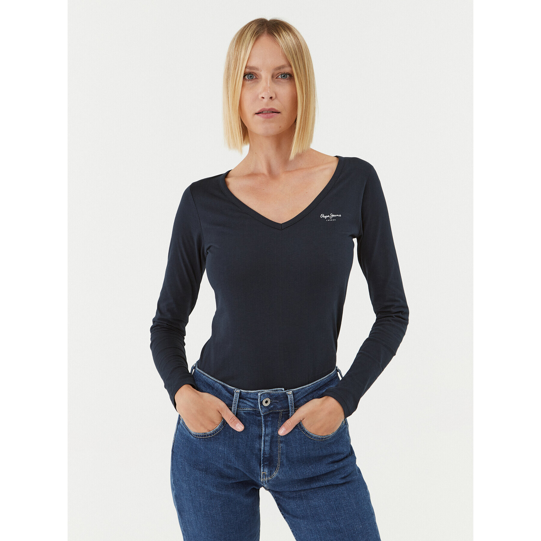 Pepe Jeans Блуза Corine PL505306 Тъмносин Regular Fit - Pepit.bg