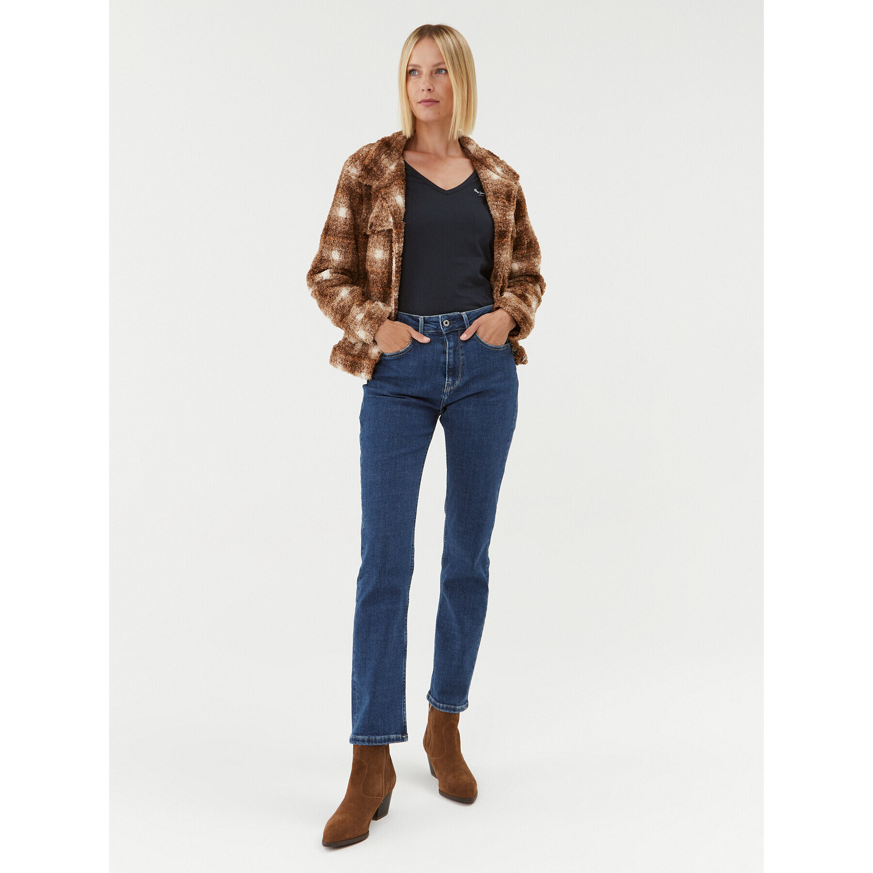 Pepe Jeans Блуза Corine PL505306 Тъмносин Regular Fit - Pepit.bg