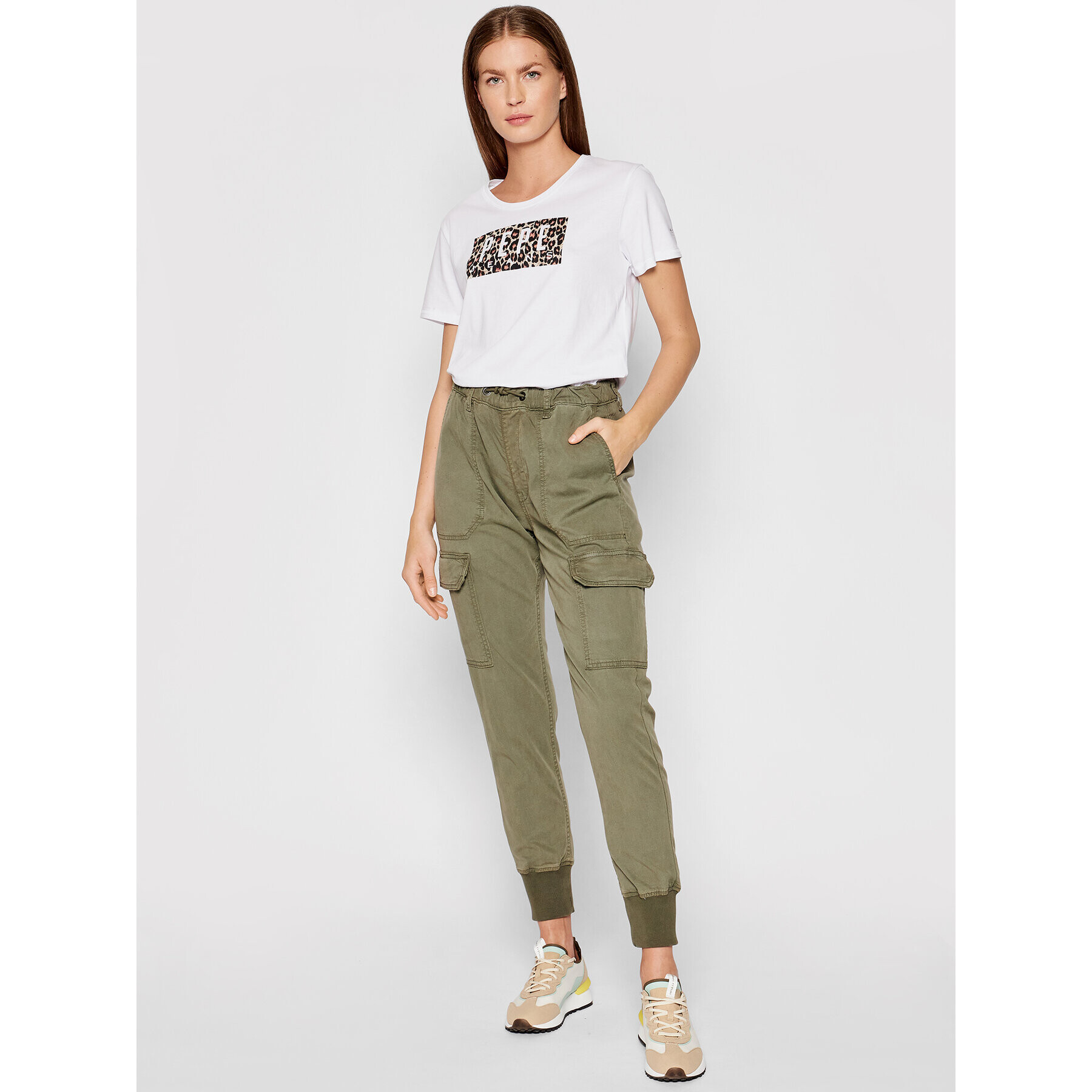 Pepe Jeans Тишърт Cristinas PL504996 Бял Regular Fit - Pepit.bg