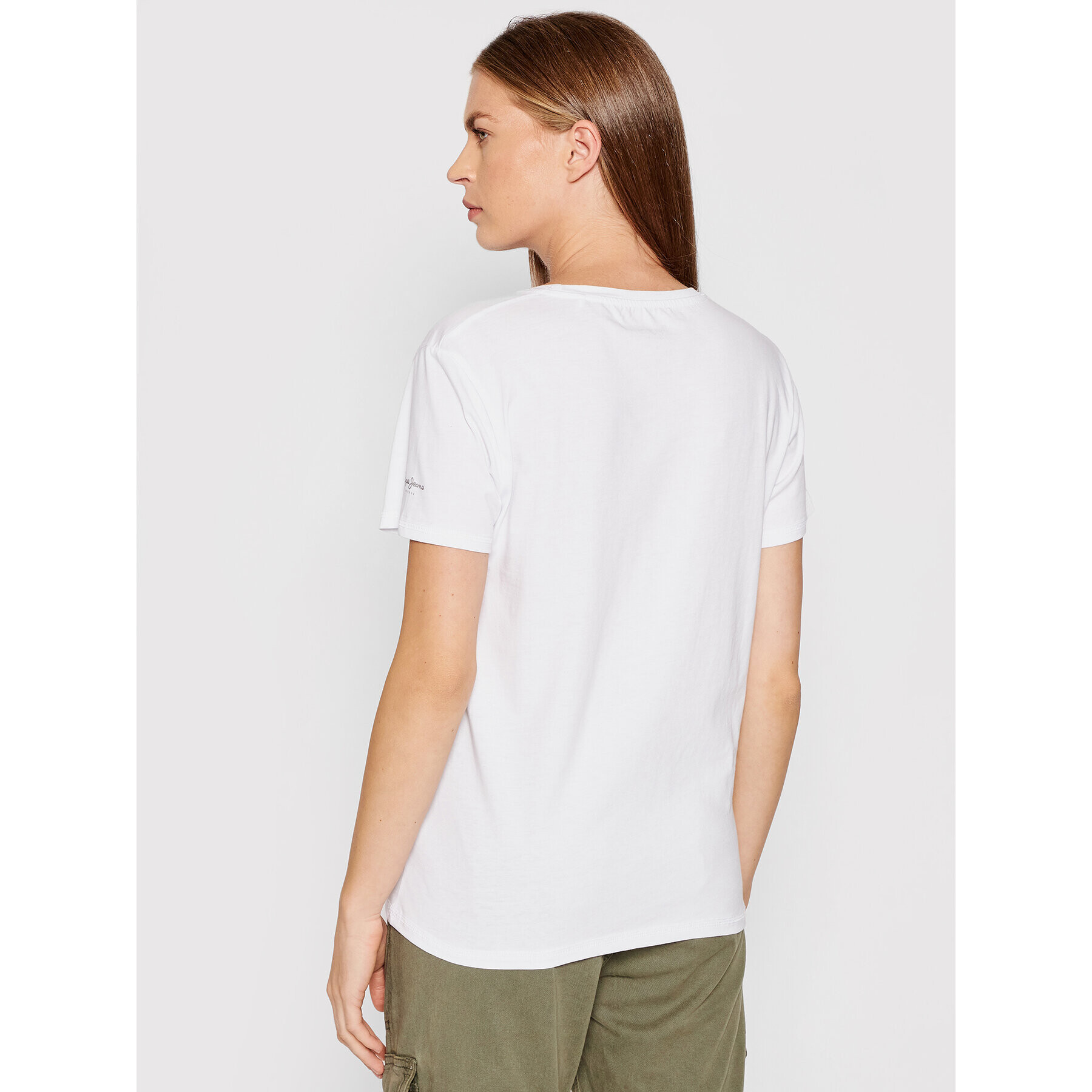 Pepe Jeans Тишърт Cristinas PL504996 Бял Regular Fit - Pepit.bg
