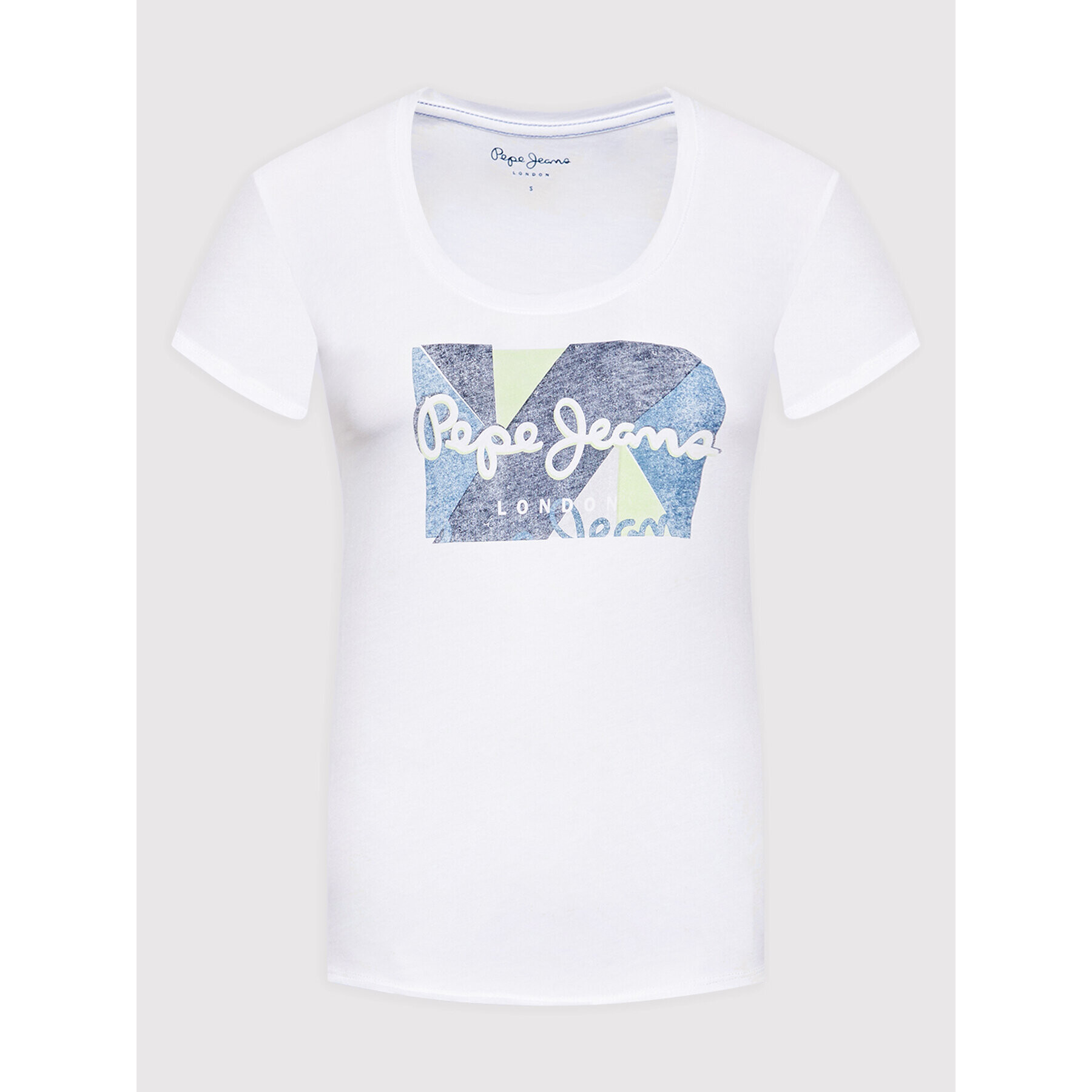 Pepe Jeans Тишърт Dafne PL505058 Бял Regular Fit - Pepit.bg