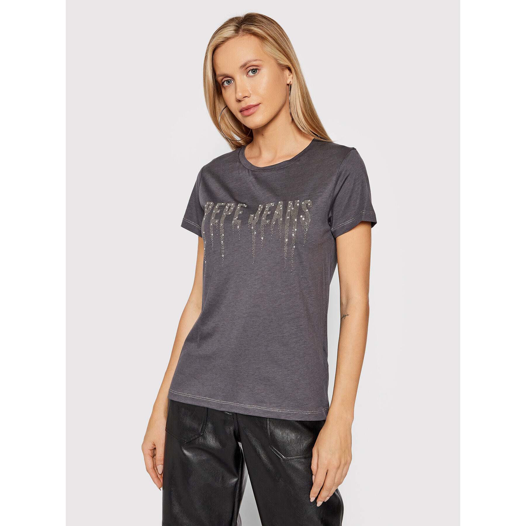 Pepe Jeans Тишърт Debo PL504997 Сив Regular Fit - Pepit.bg