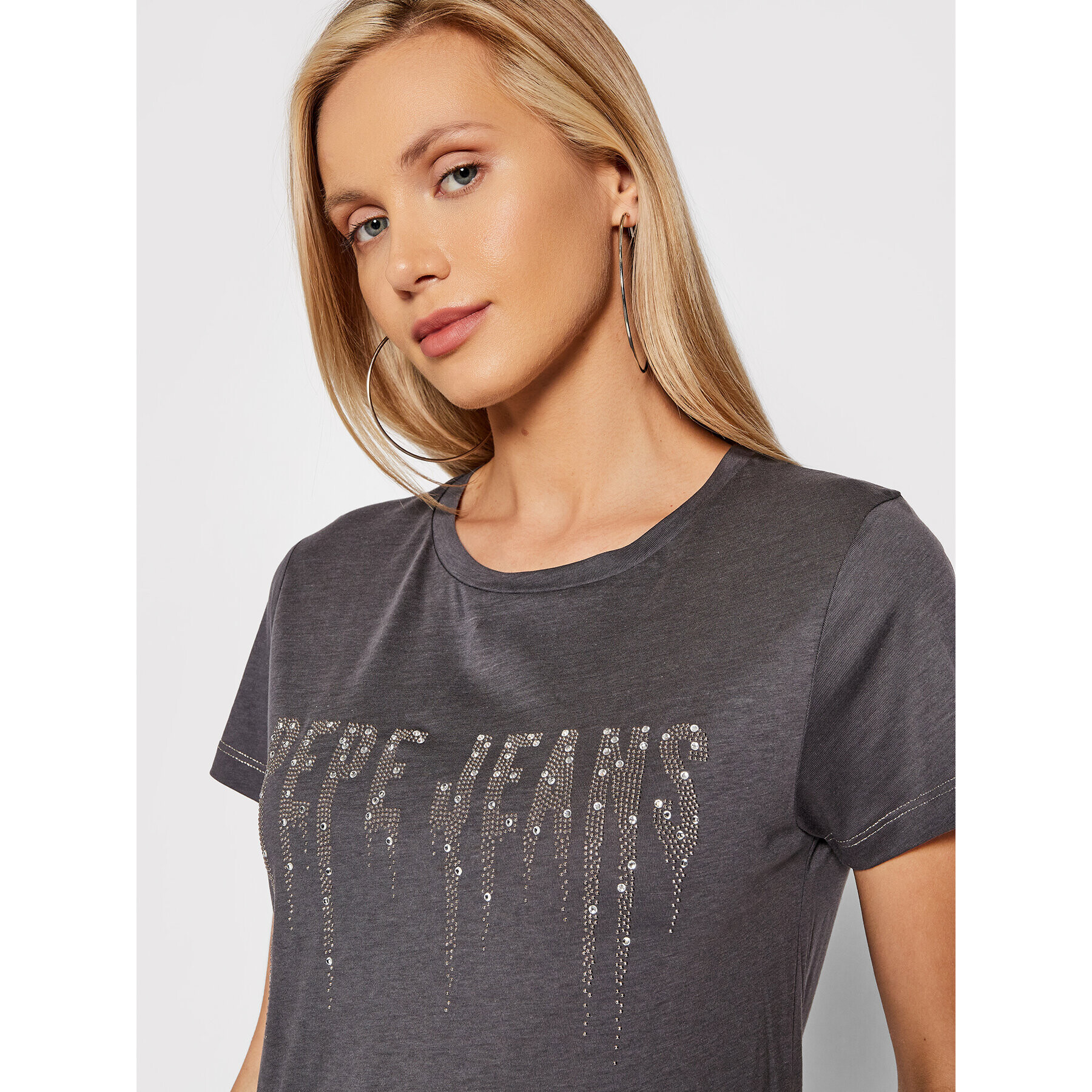 Pepe Jeans Тишърт Debo PL504997 Сив Regular Fit - Pepit.bg