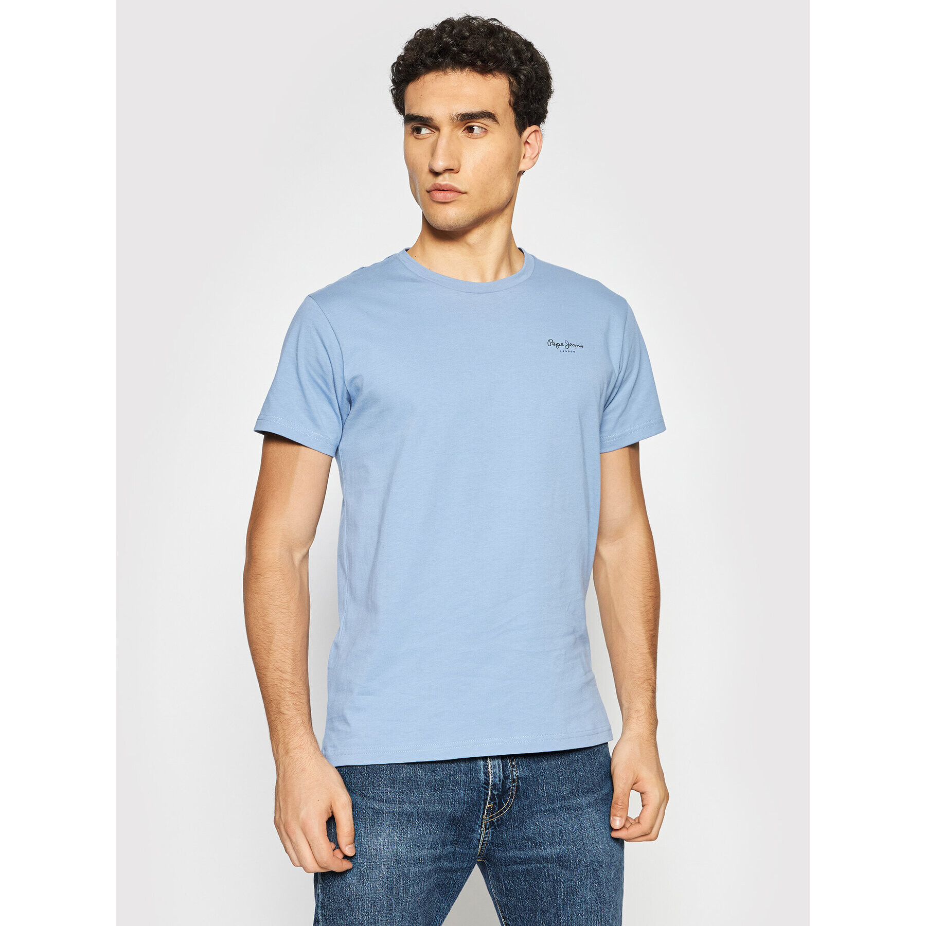 Pepe Jeans Тишърт Derek PM508011 Син Regular Fit - Pepit.bg