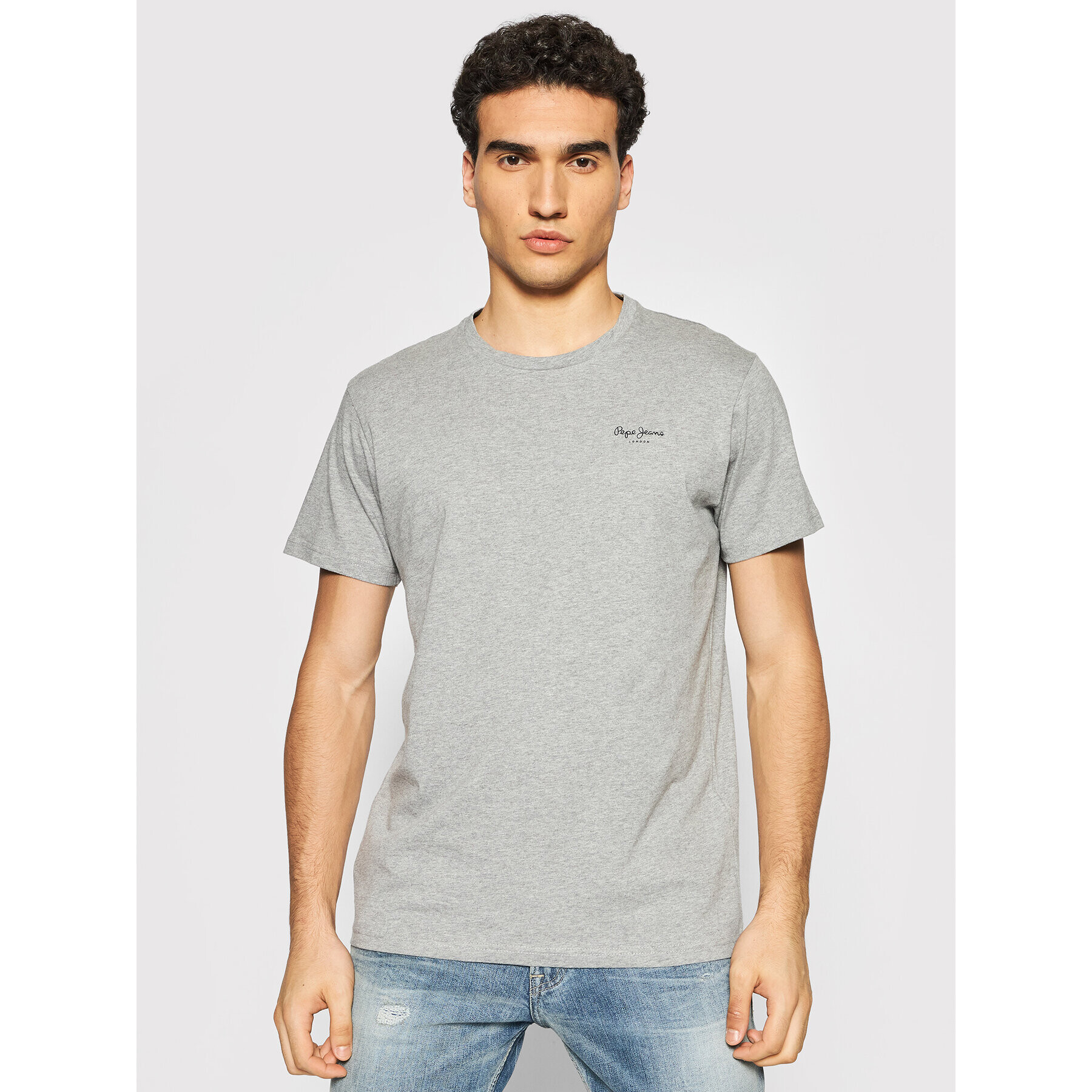 Pepe Jeans Тишърт Derek PM508011 Сив Regular Fit - Pepit.bg