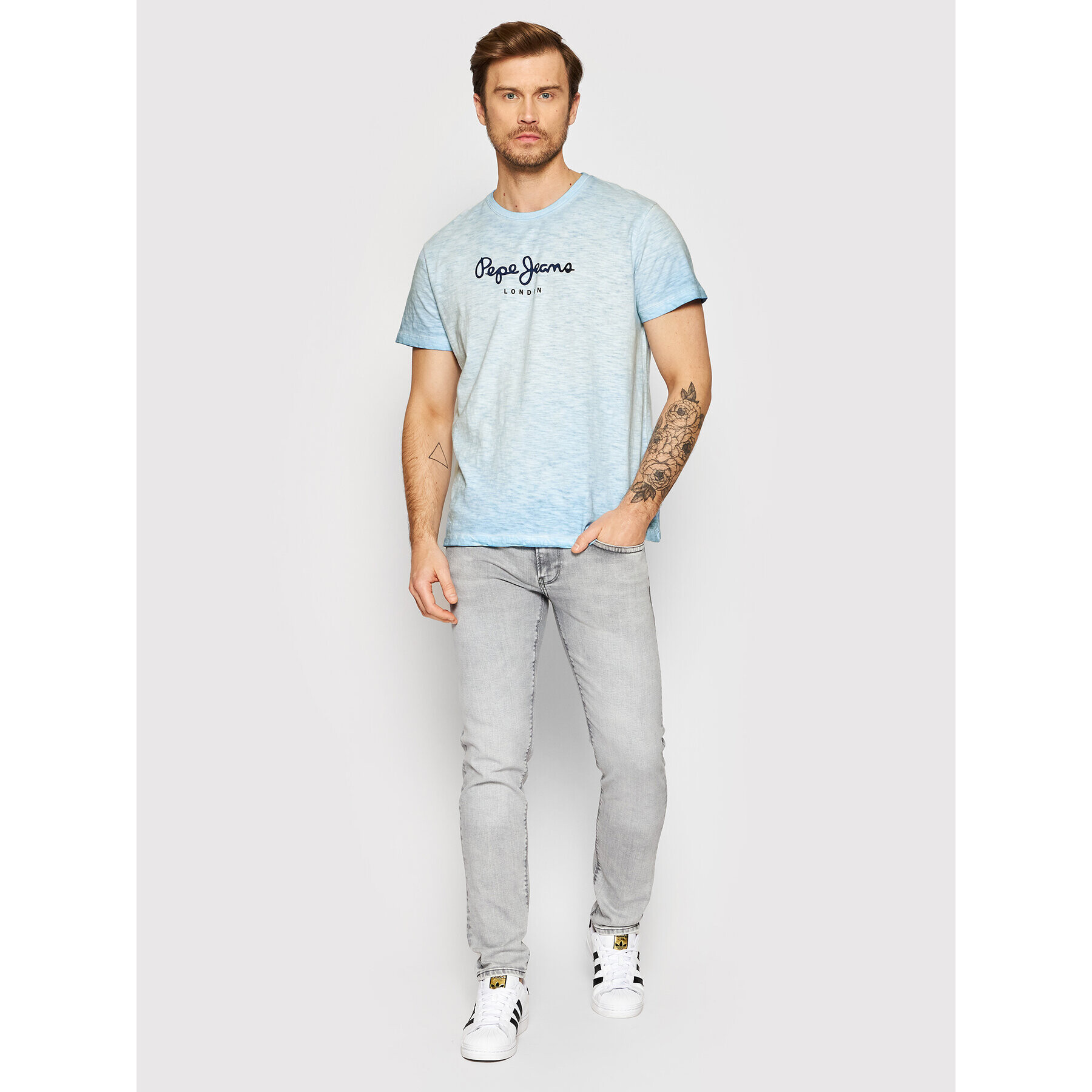Pepe Jeans Тишърт Don PM508108 Син Regular Fit - Pepit.bg