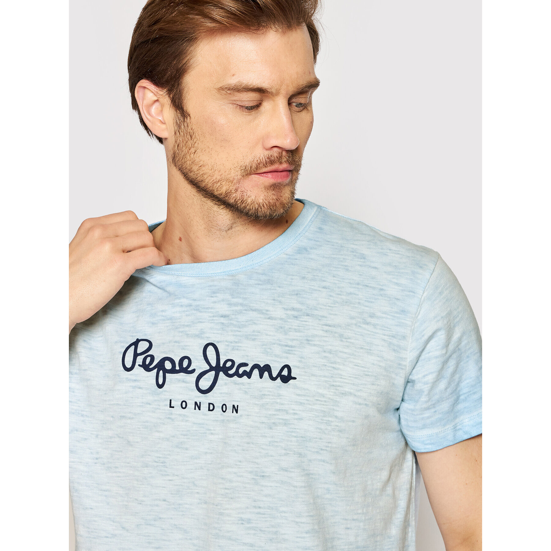 Pepe Jeans Тишърт Don PM508108 Син Regular Fit - Pepit.bg