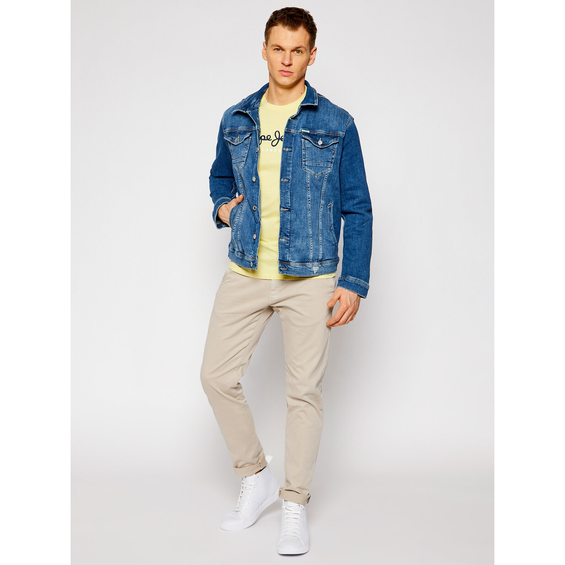 Pepe Jeans Тишърт Eggo PM500465 Жълт Regular Fit - Pepit.bg