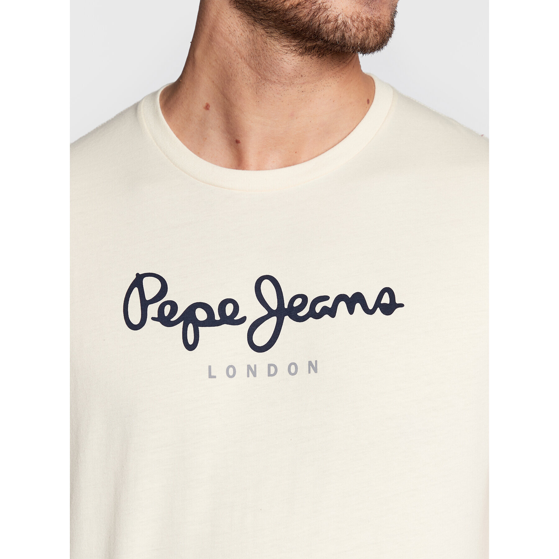 Pepe Jeans Тишърт Eggo PM508208 Бежов Regular Fit - Pepit.bg