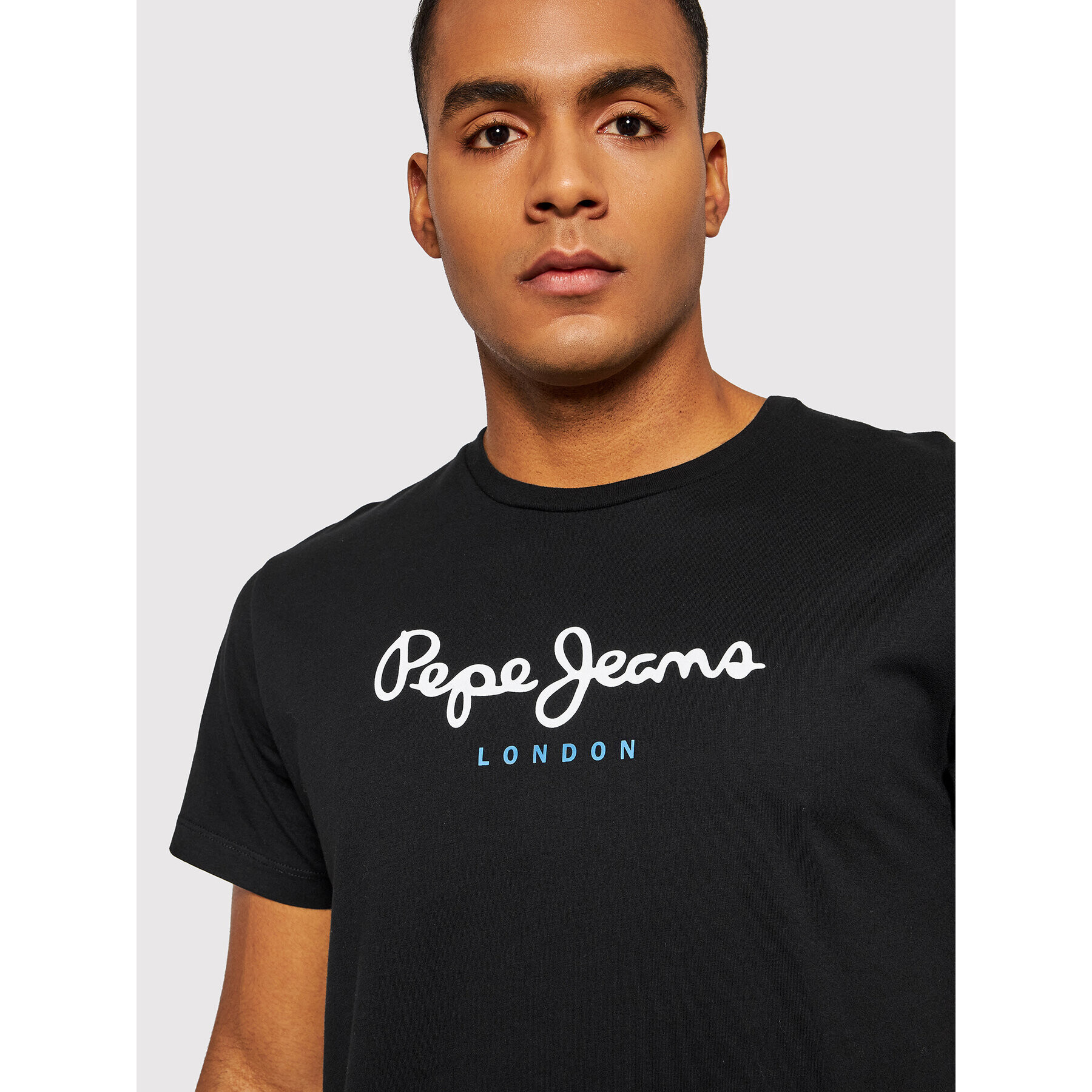 Pepe Jeans Тишърт Eggo PM508208 Черен Regular Fit - Pepit.bg