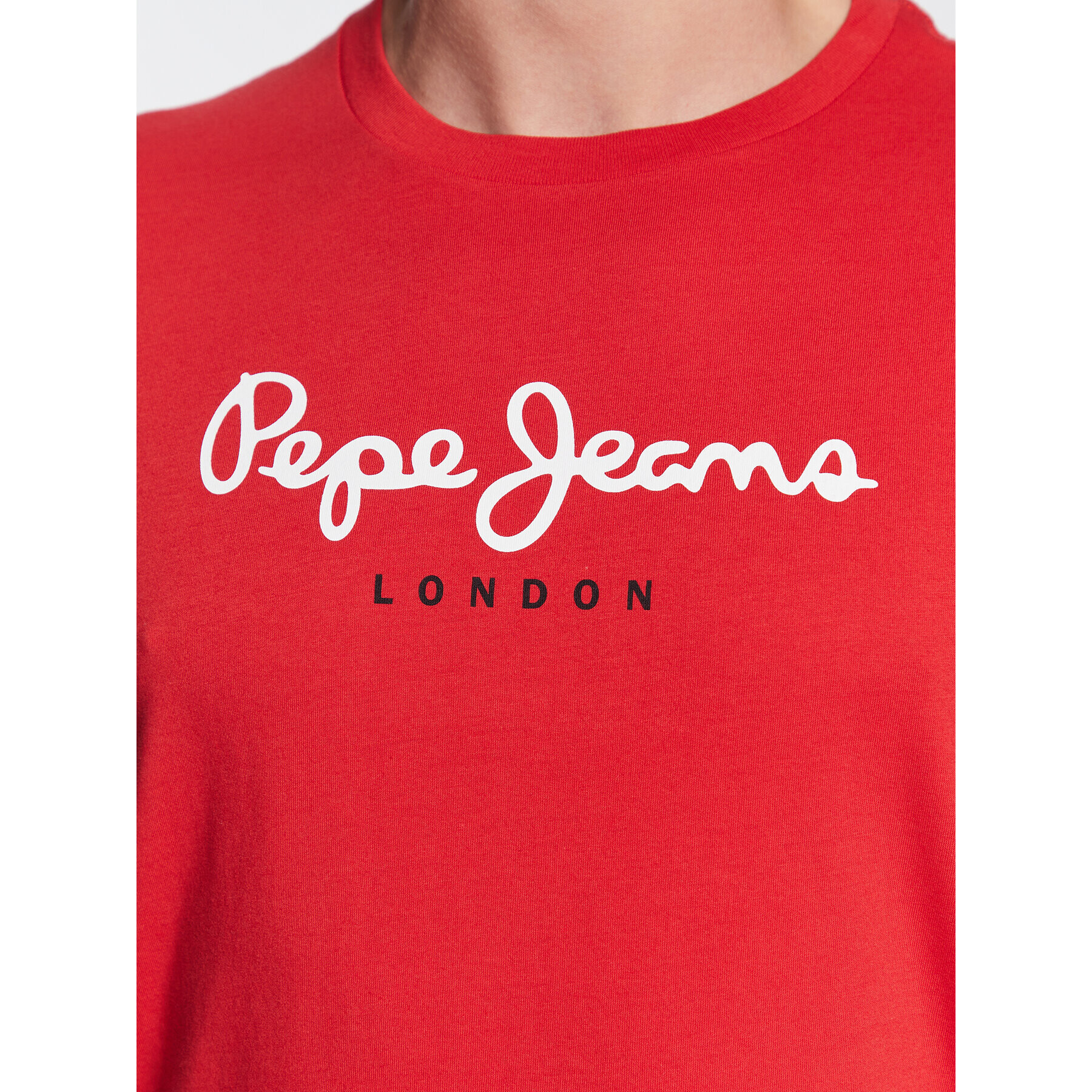 Pepe Jeans Тишърт Eggo PM508208 Червен Regular Fit - Pepit.bg