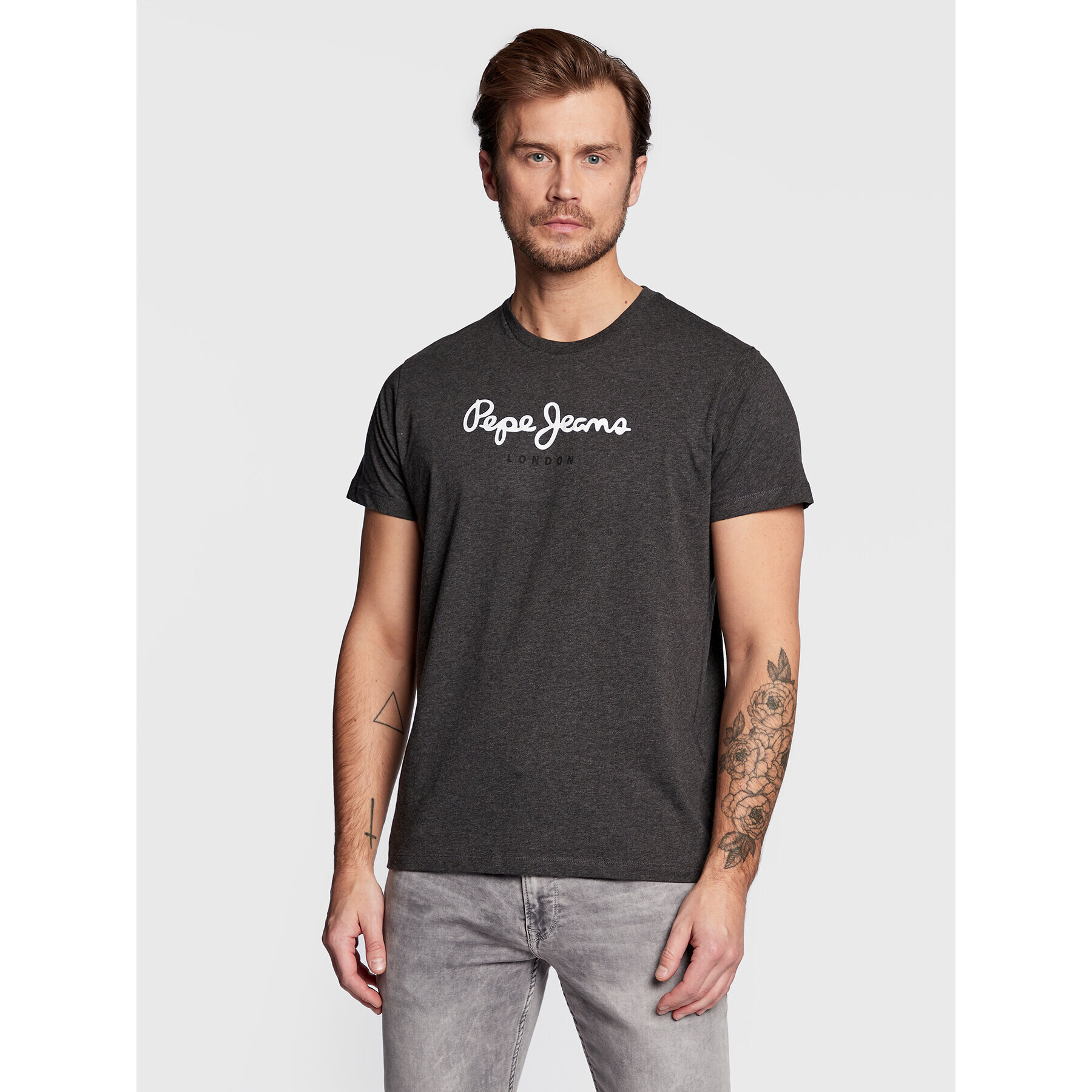 Pepe Jeans Тишърт Eggo PM508208 Сив Regular Fit - Pepit.bg