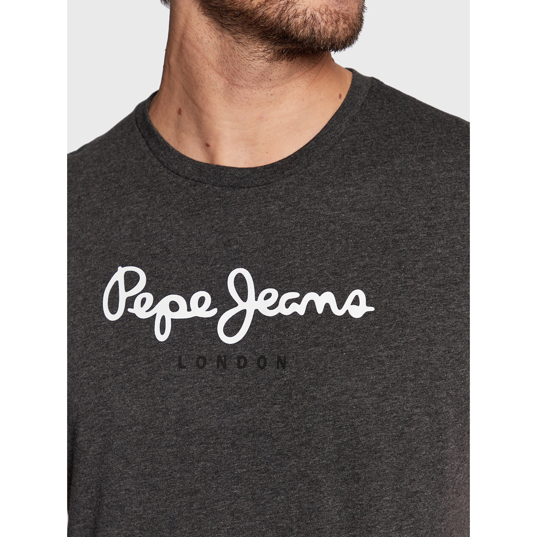 Pepe Jeans Тишърт Eggo PM508208 Сив Regular Fit - Pepit.bg