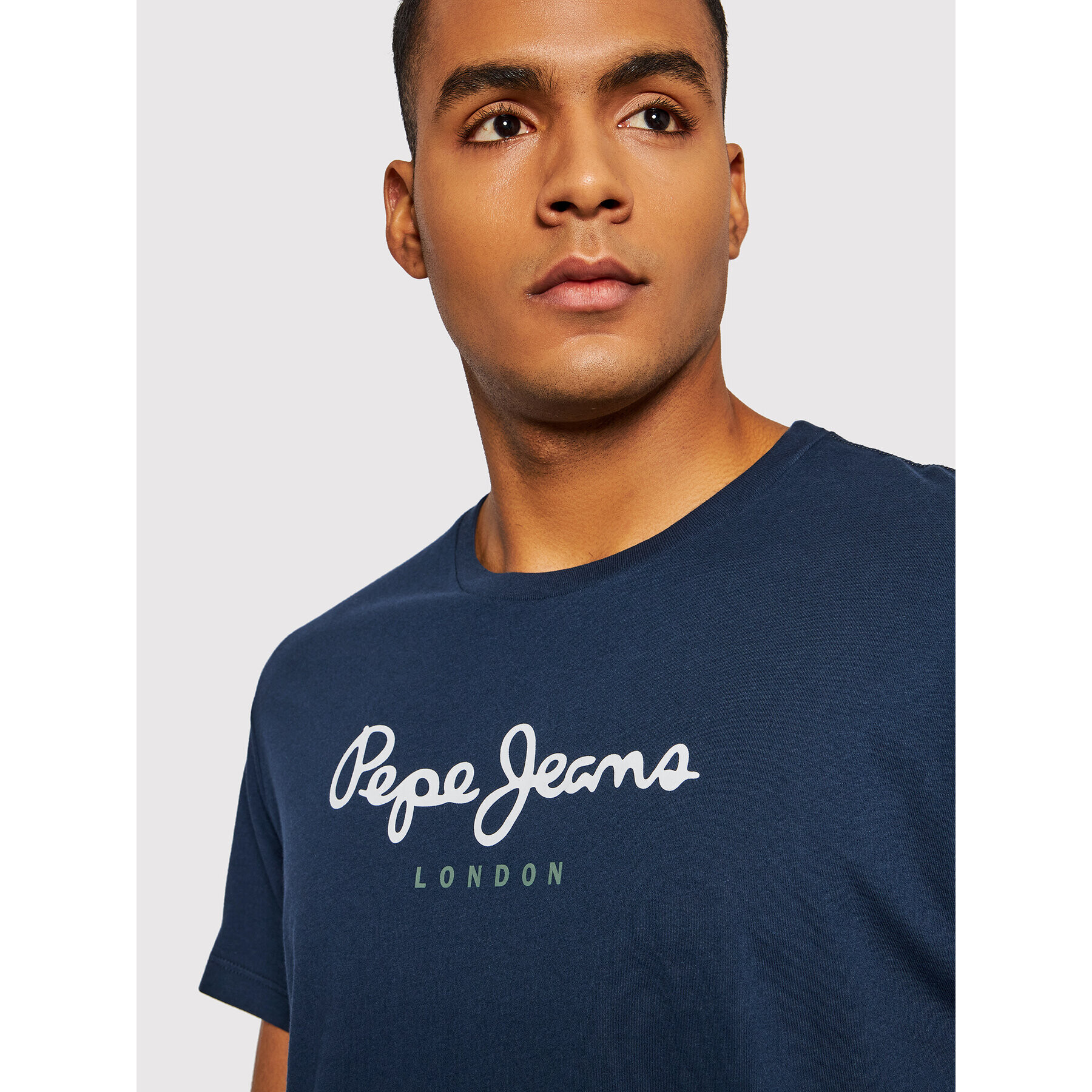 Pepe Jeans Тишърт Eggo PM508208 Тъмносин Regular Fit - Pepit.bg