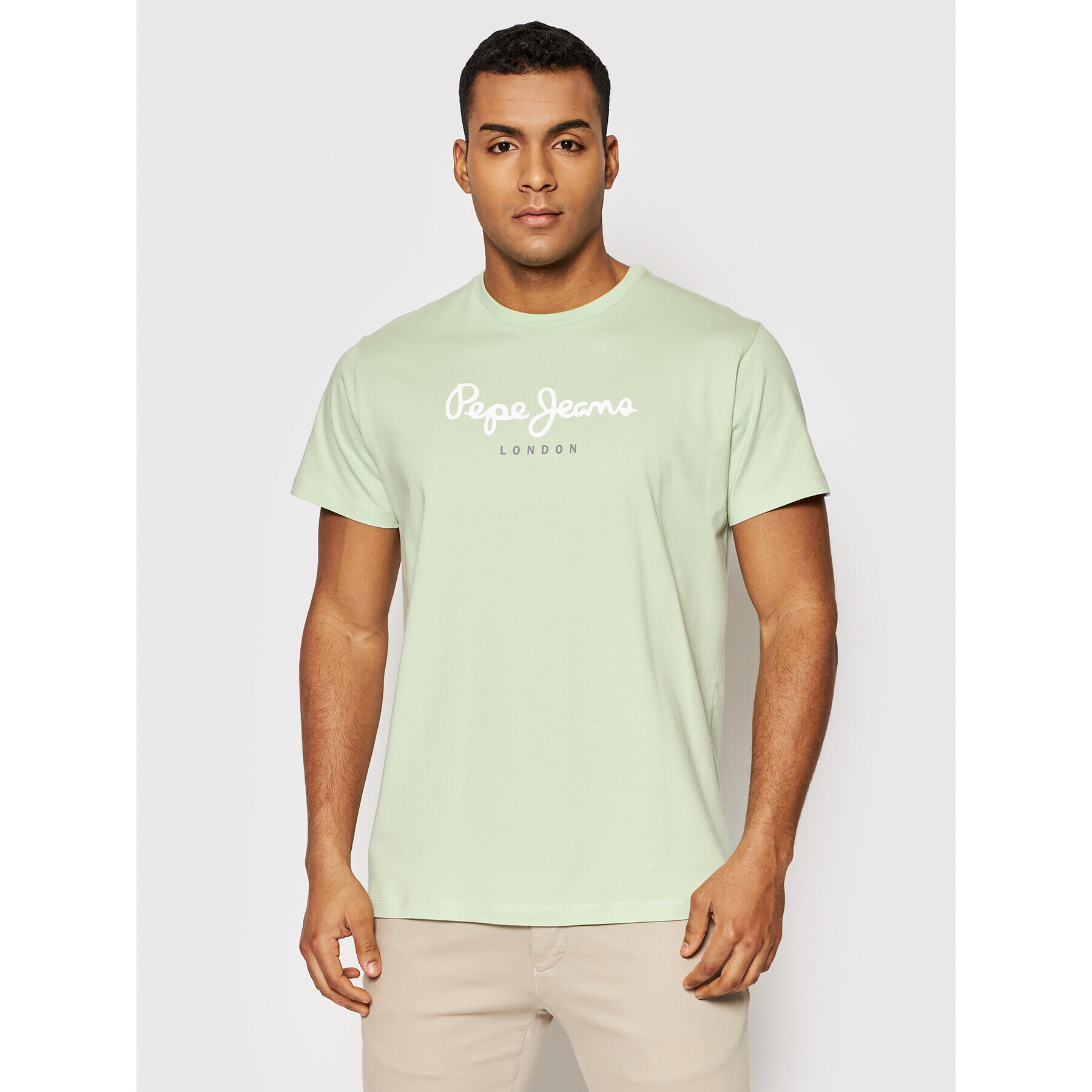 Pepe Jeans Тишърт Eggo PM508208 Зелен Regular Fit - Pepit.bg