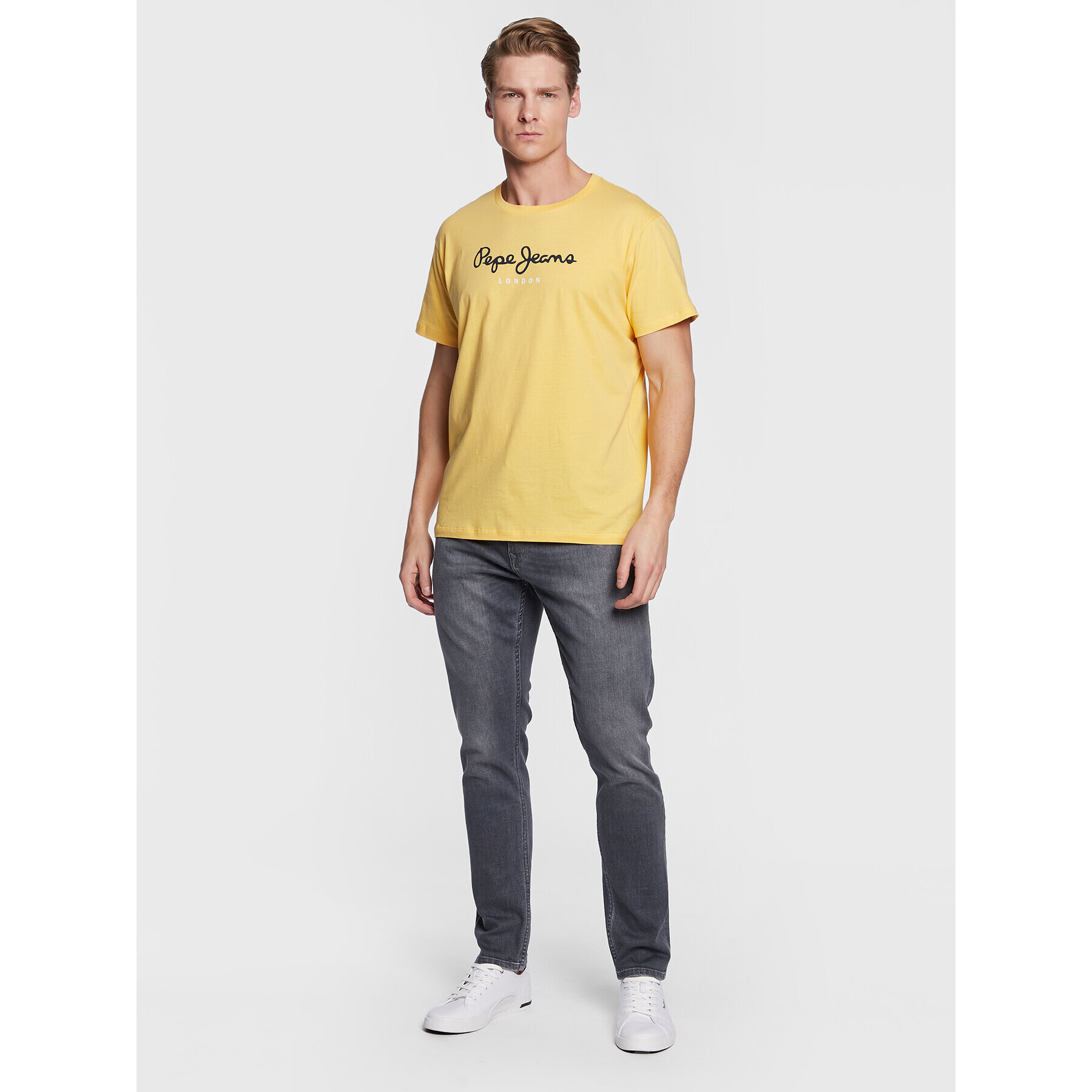 Pepe Jeans Тишърт Eggo PM508208 Жълт Regular Fit - Pepit.bg