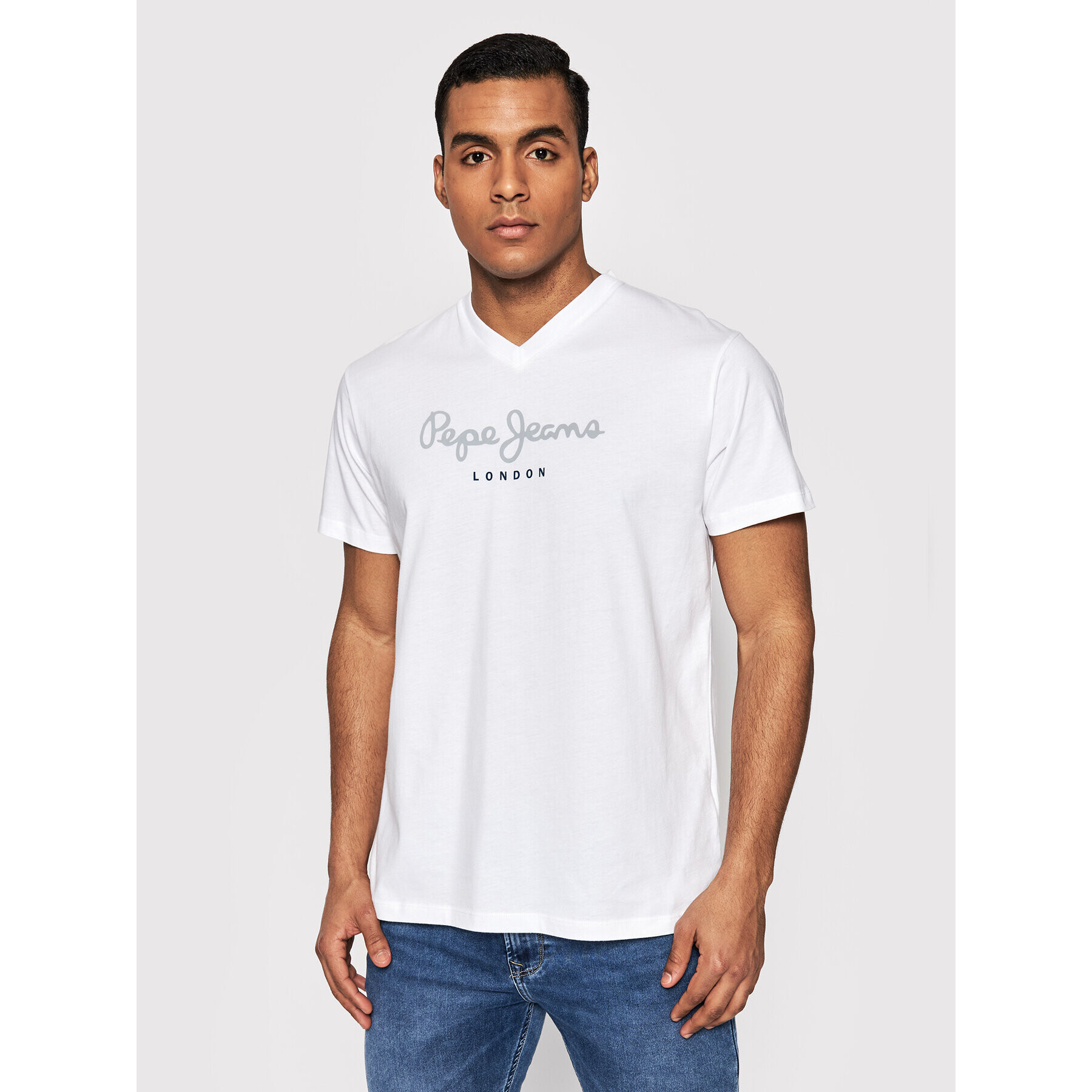 Pepe Jeans Тишърт Eggo PM508271 Бял Regular Fit - Pepit.bg