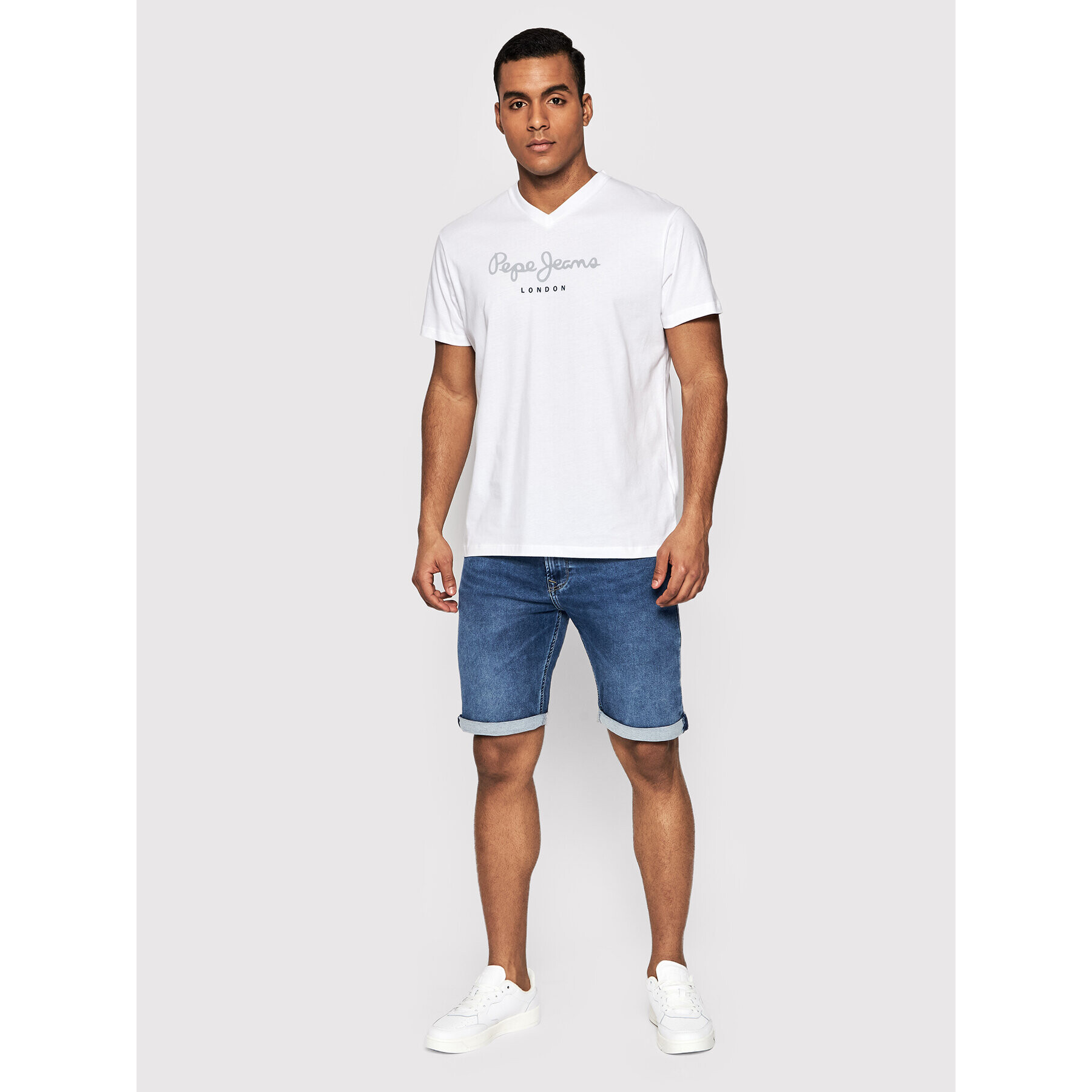 Pepe Jeans Тишърт Eggo PM508271 Бял Regular Fit - Pepit.bg