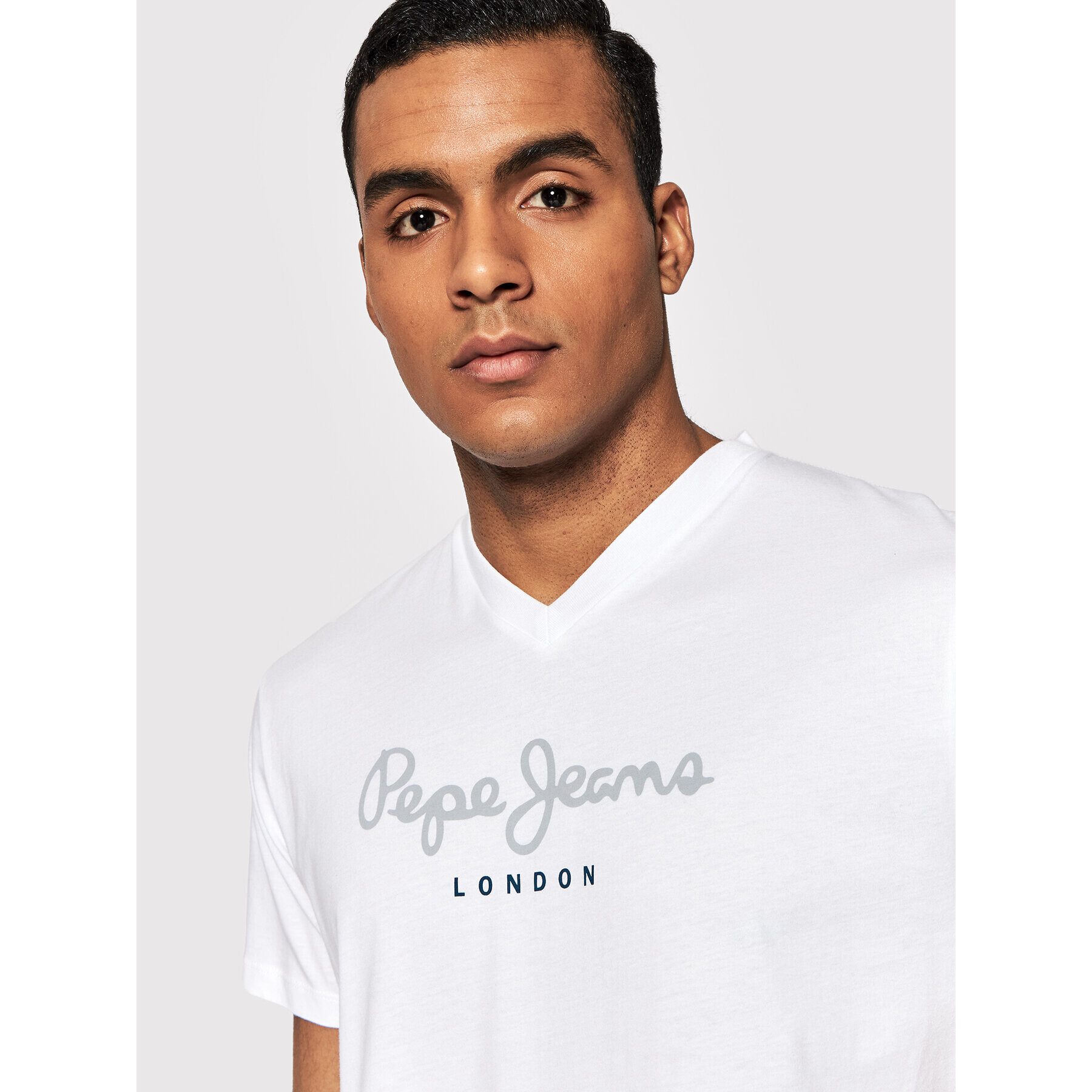 Pepe Jeans Тишърт Eggo PM508271 Бял Regular Fit - Pepit.bg