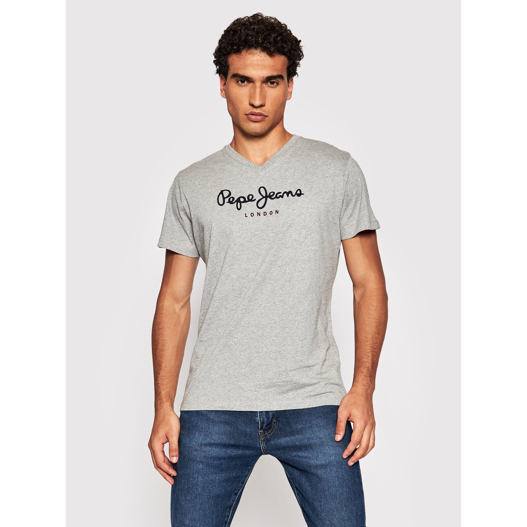 Pepe Jeans Тишърт Eggo V PM501389 Сив Regular Fit - Pepit.bg