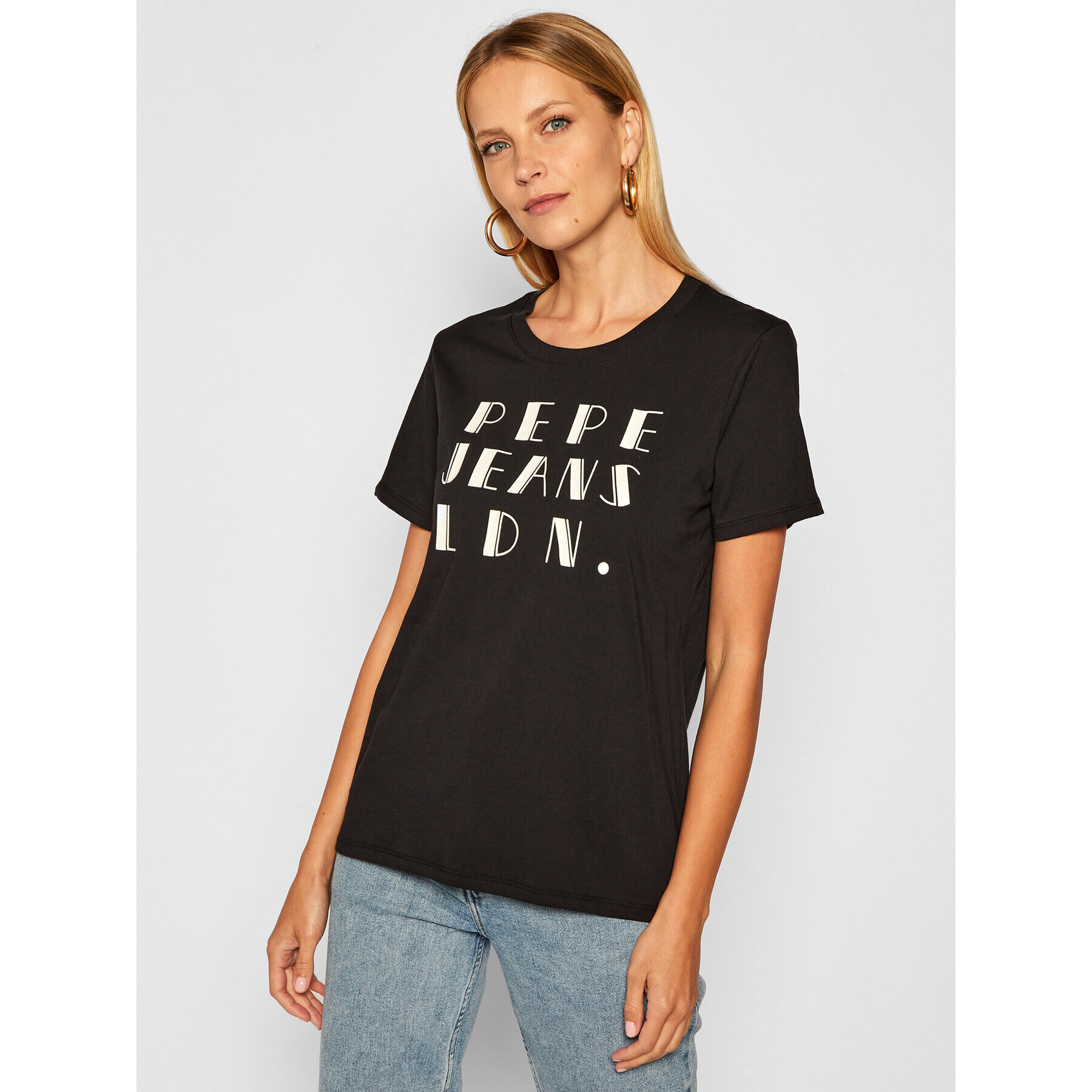 Pepe Jeans Тишърт Fionna PL504633 Черен Regular Fit - Pepit.bg