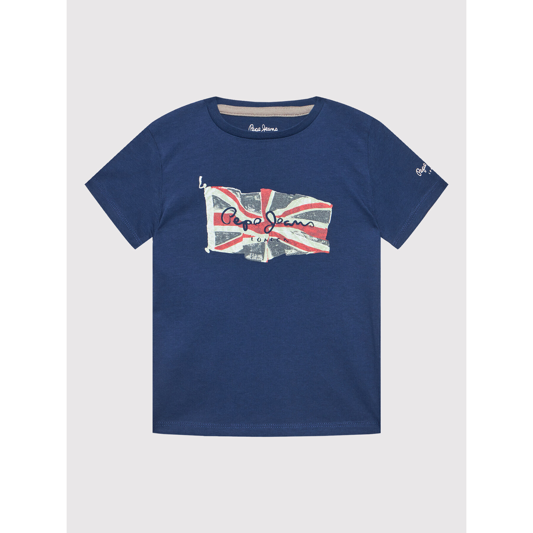 Pepe Jeans Тишърт Flag Logo PB503170 Тъмносин Regular Fit - Pepit.bg