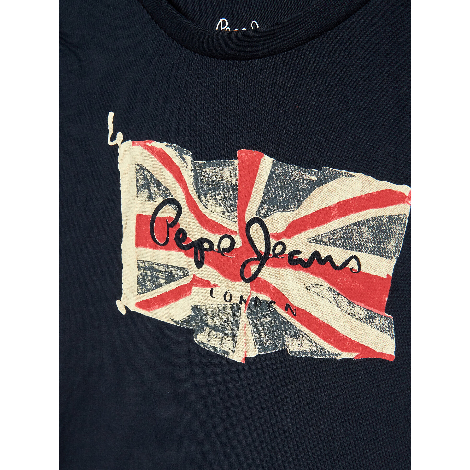 Pepe Jeans Тишърт Flag Logo PB503492 Тъмносин Regular Fit - Pepit.bg