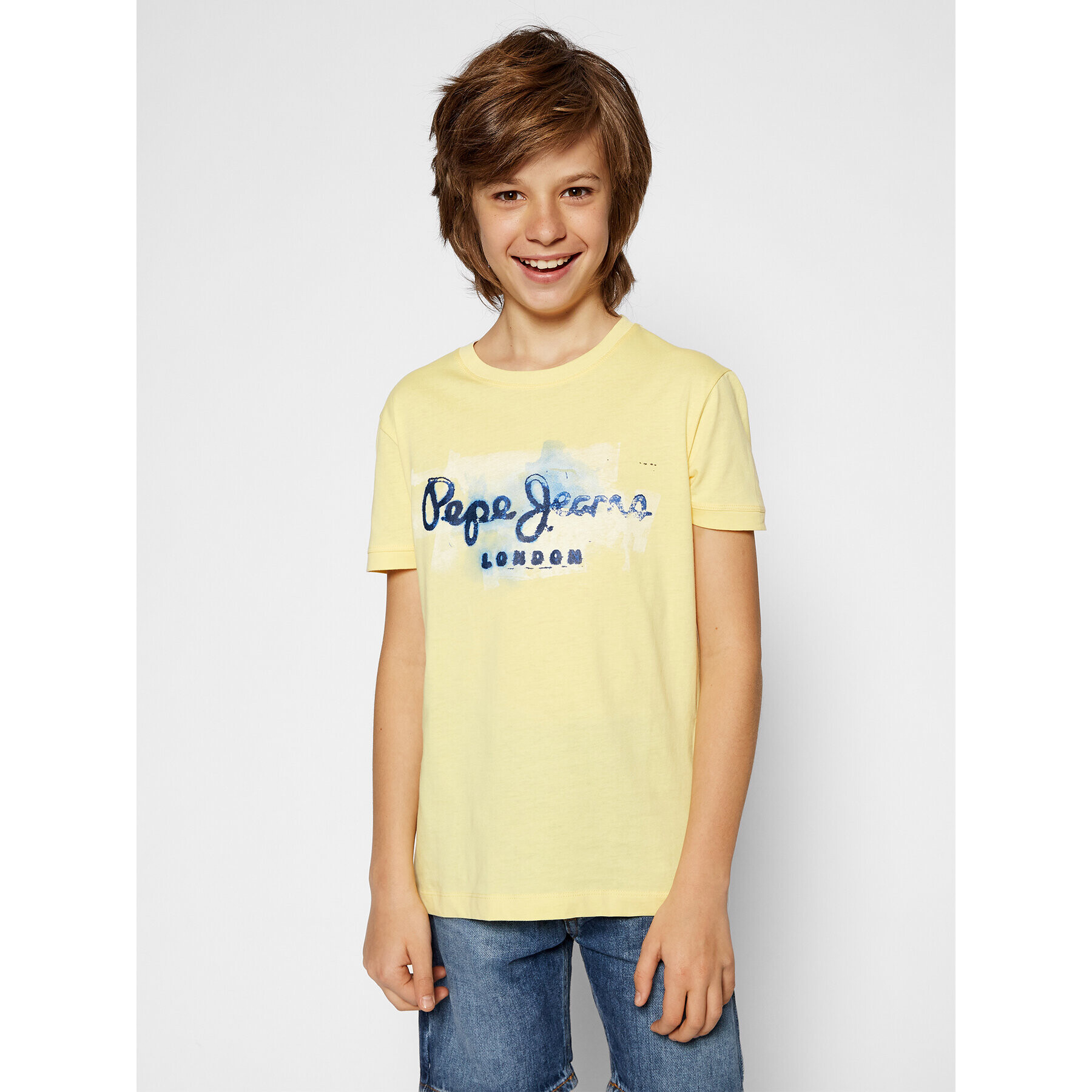 Pepe Jeans Тишърт Golders Jk PB501338 Жълт Regular Fit - Pepit.bg
