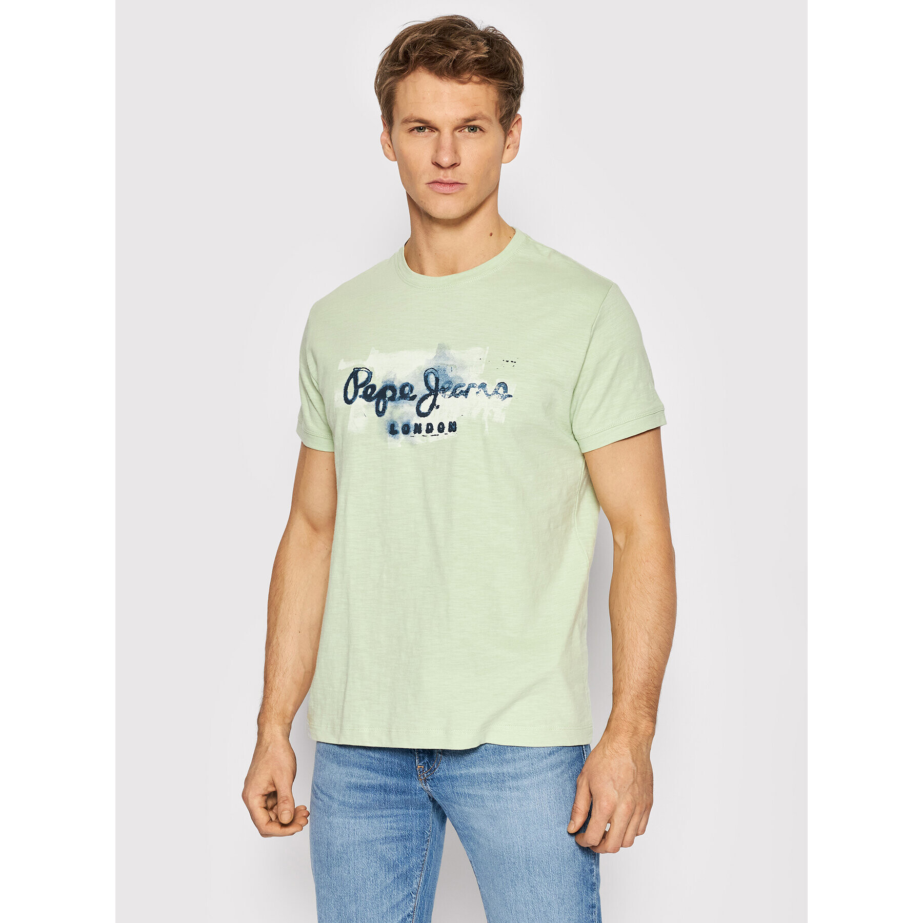Pepe Jeans Тишърт Golders N PM508105 Зелен Regular Fit - Pepit.bg