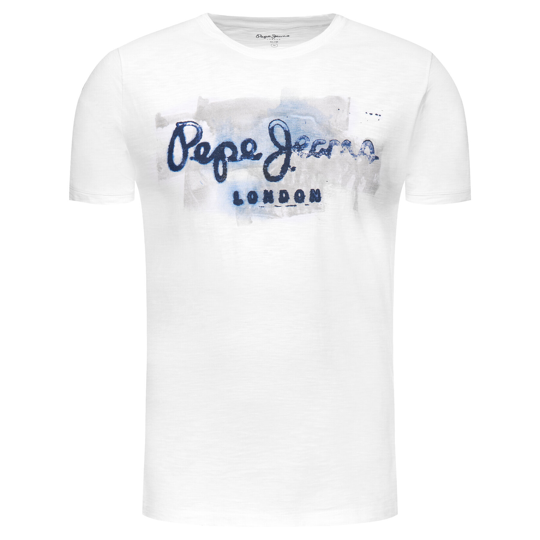 Pepe Jeans Тишърт Golders PM503213 Бял Slim Fit - Pepit.bg