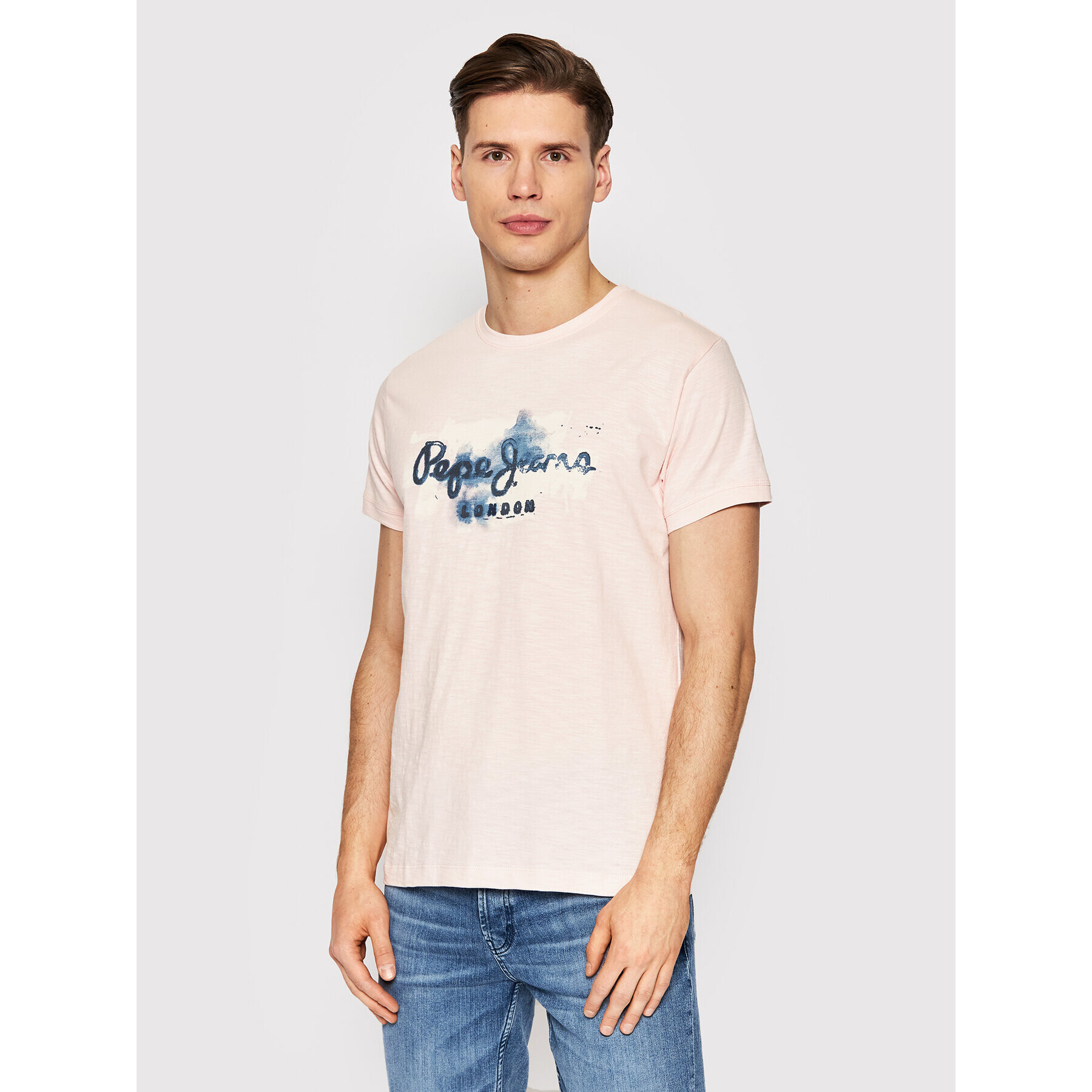 Pepe Jeans Тишърт Golders PM508105 Розов Slim Fit - Pepit.bg