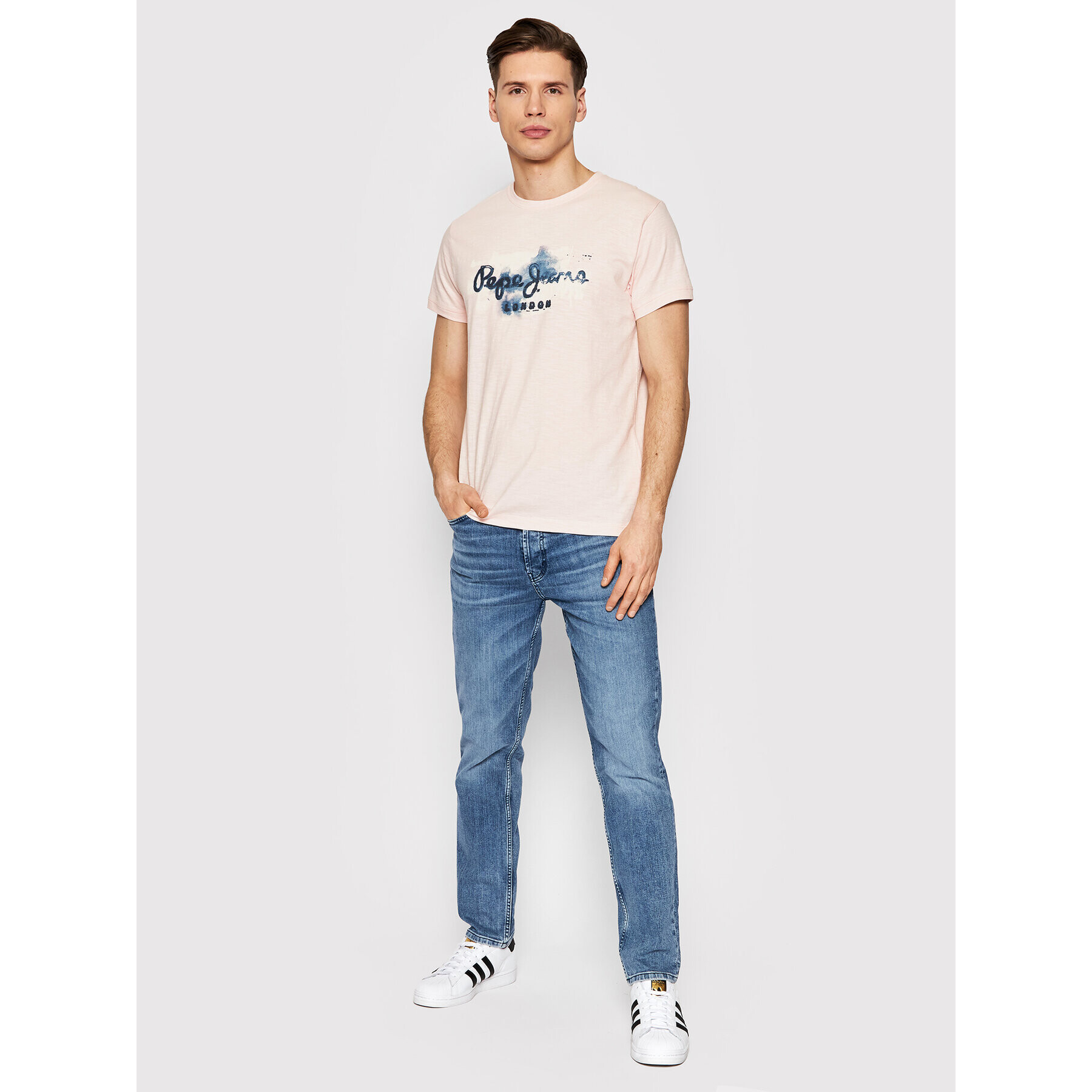 Pepe Jeans Тишърт Golders PM508105 Розов Slim Fit - Pepit.bg