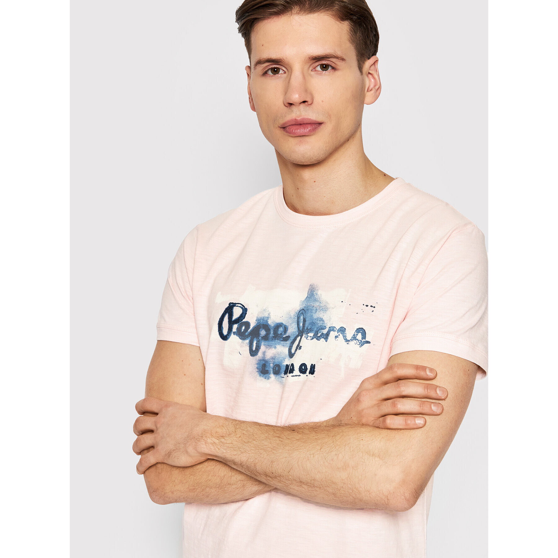 Pepe Jeans Тишърт Golders PM508105 Розов Slim Fit - Pepit.bg