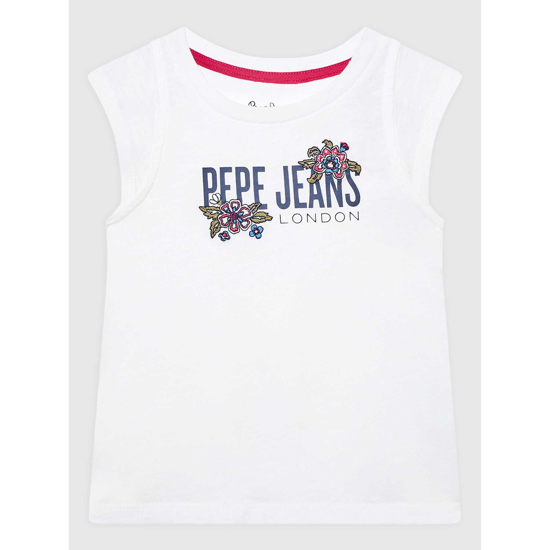 Pepe Jeans Тишърт Halija PG502837 Бял Regular Fit - Pepit.bg