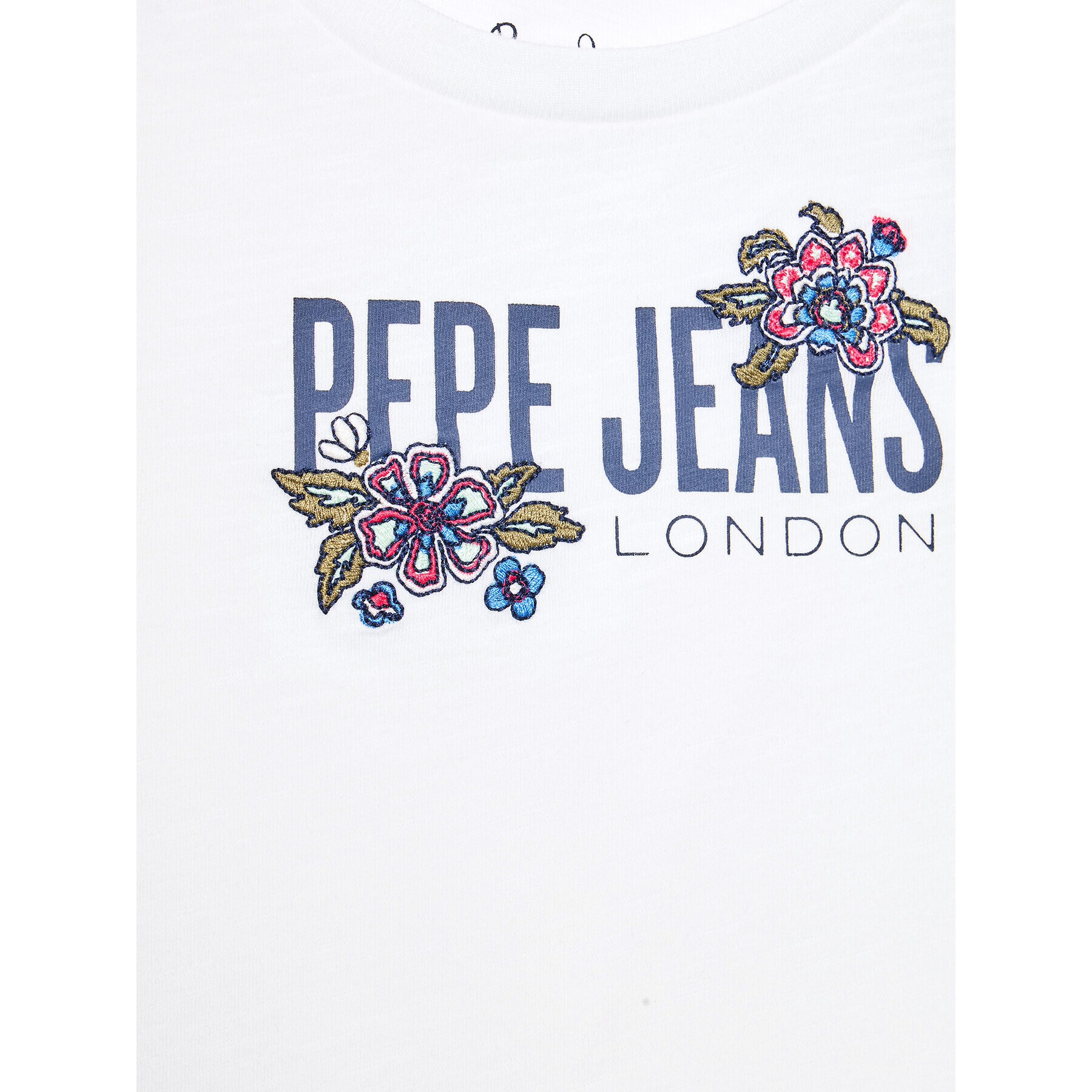 Pepe Jeans Тишърт Halija PG502837 Бял Regular Fit - Pepit.bg