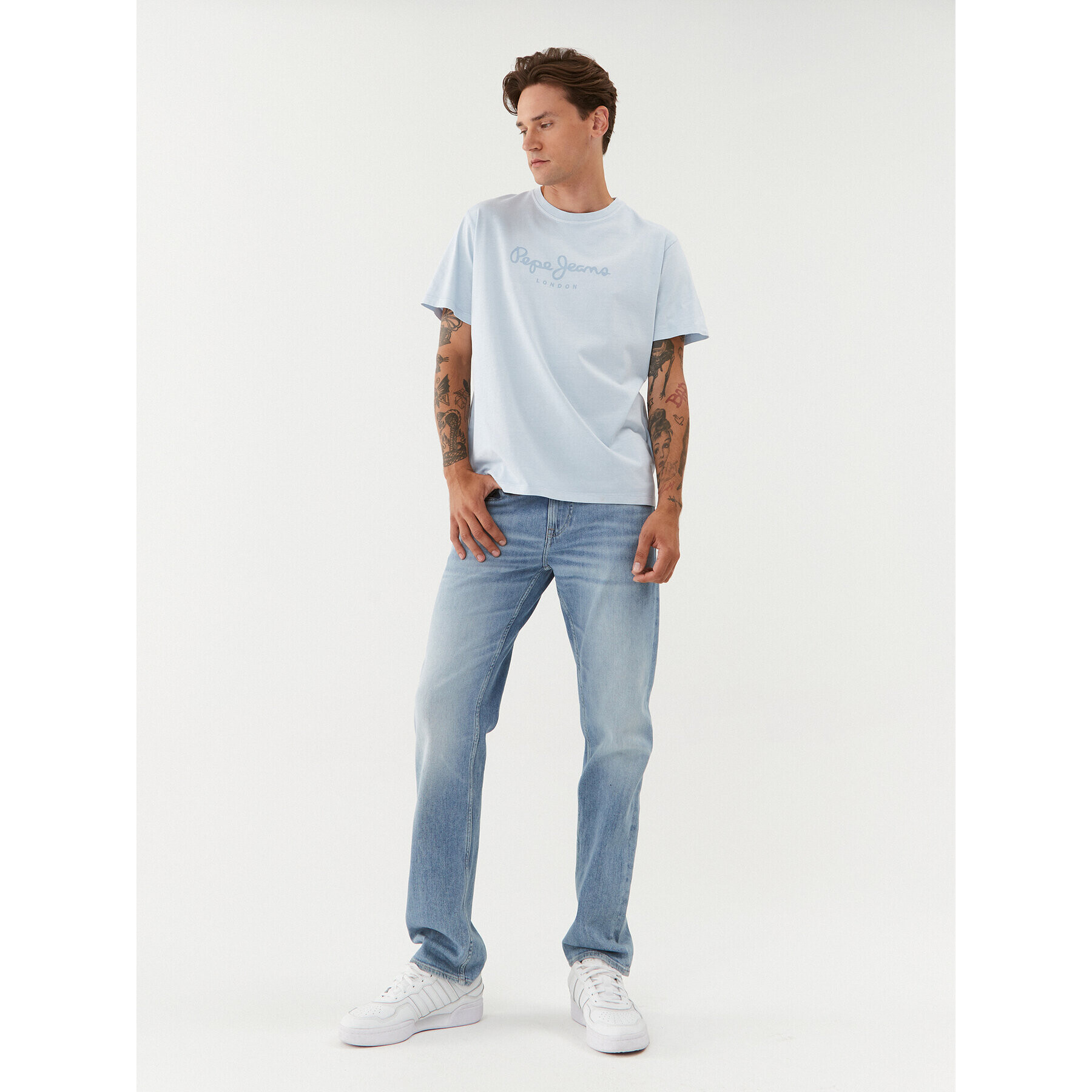 Pepe Jeans Тишърт Jayden PM509098 Син Regular Fit - Pepit.bg