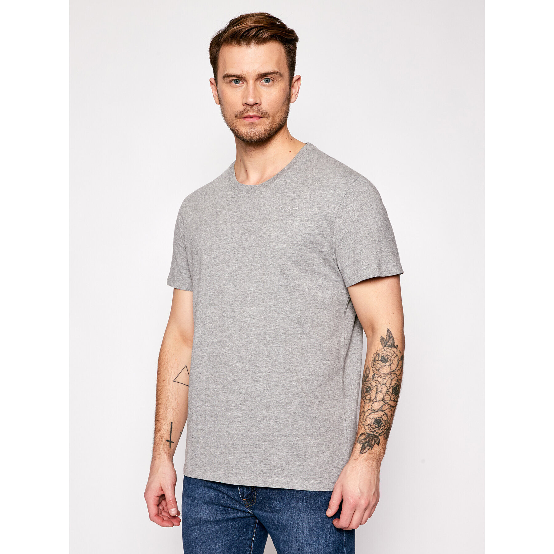 Pepe Jeans Тишърт Jim PM507764 Сив Relaxed Fit - Pepit.bg