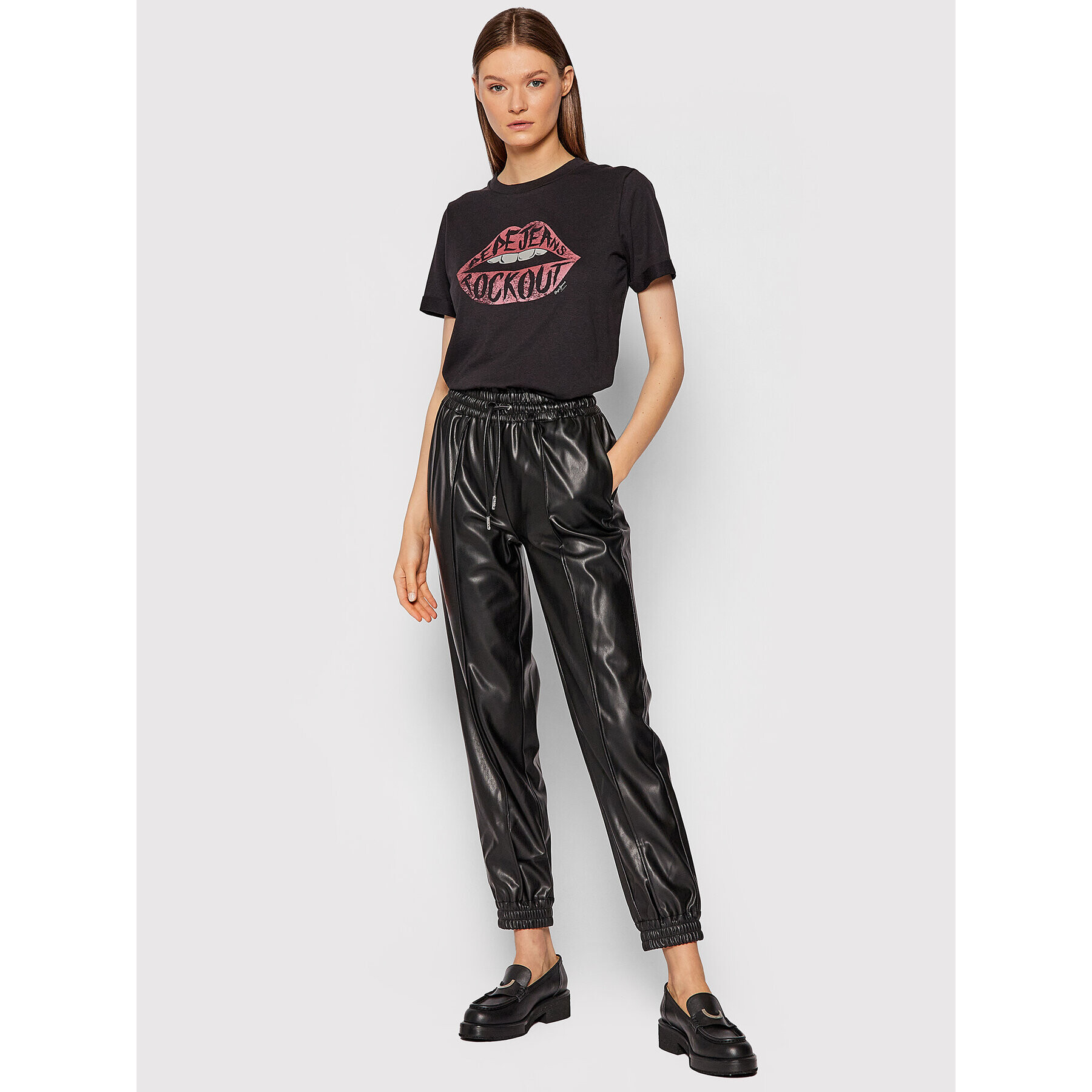 Pepe Jeans Тишърт Lips PL505005 Сив Regular Fit - Pepit.bg