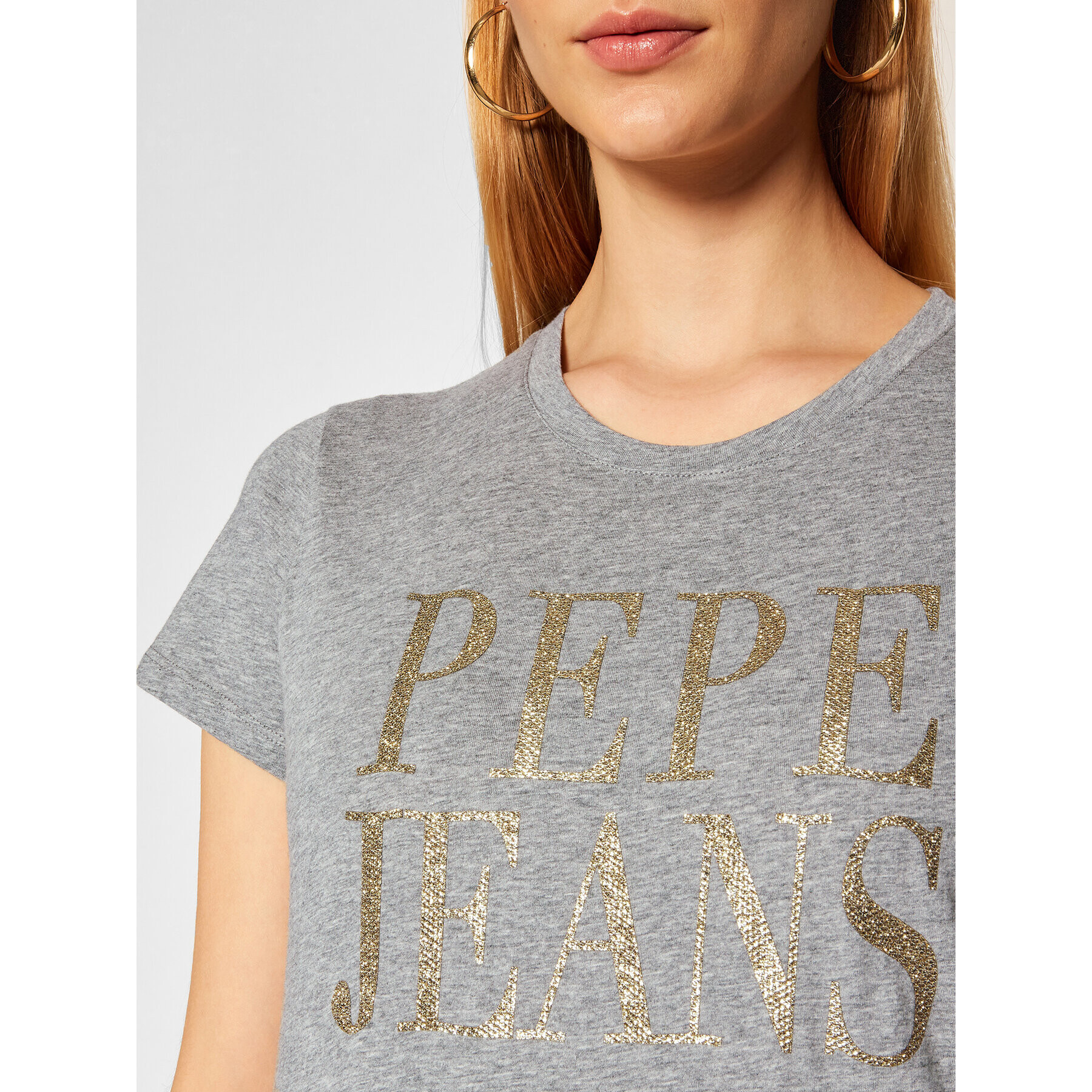 Pepe Jeans Тишърт Lucila PL504655 Сив Regular Fit - Pepit.bg