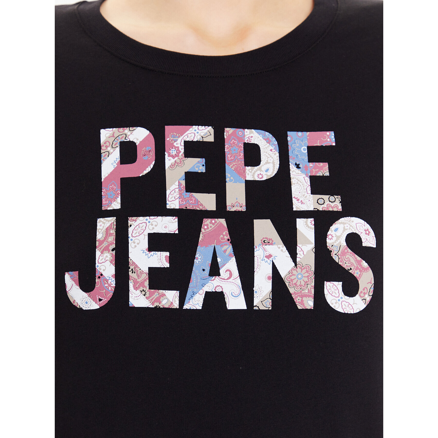 Pepe Jeans Тишърт Luna PL505394 Черен Regular Fit - Pepit.bg