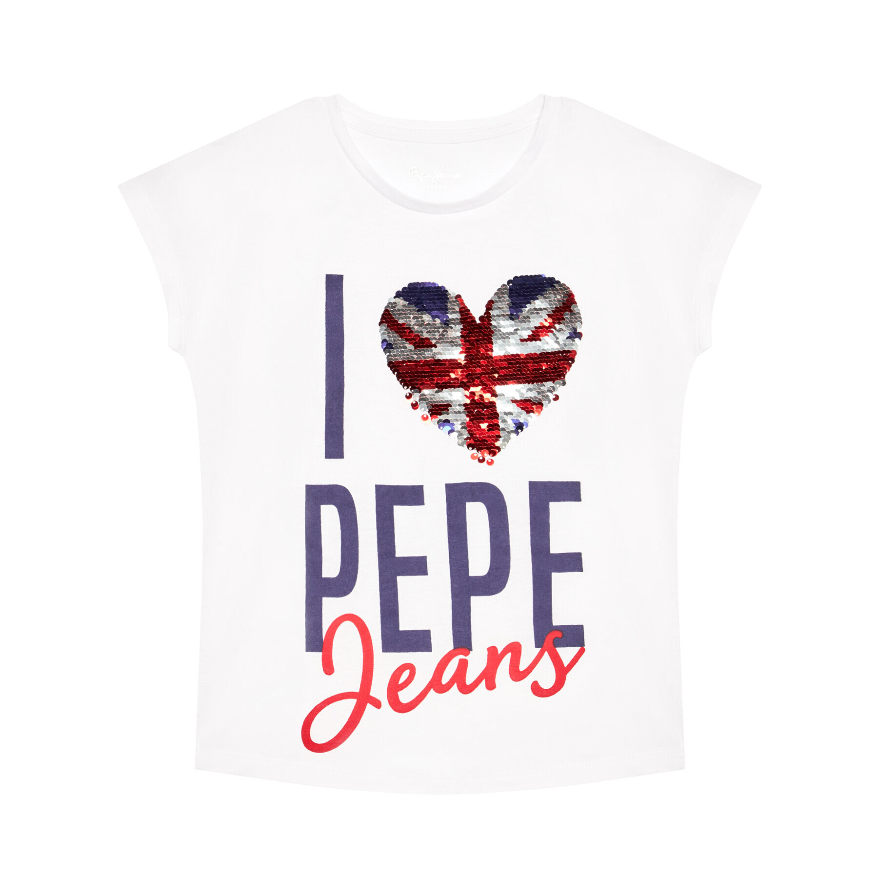 Pepe Jeans Тишърт Maca PG502713 Бял Regular Fit - Pepit.bg