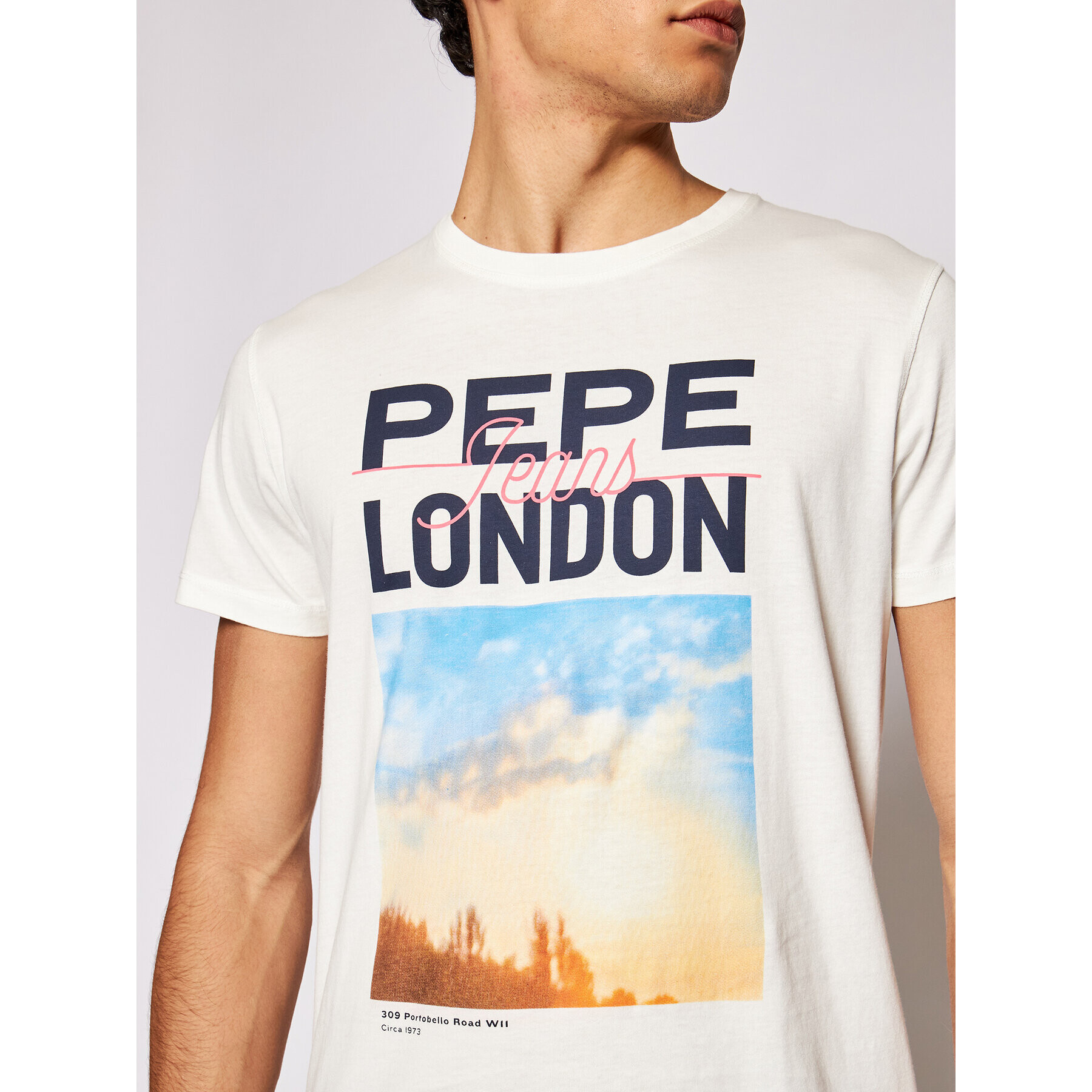 Pepe Jeans Тишърт Manu PM507766 Бял Regular Fit - Pepit.bg