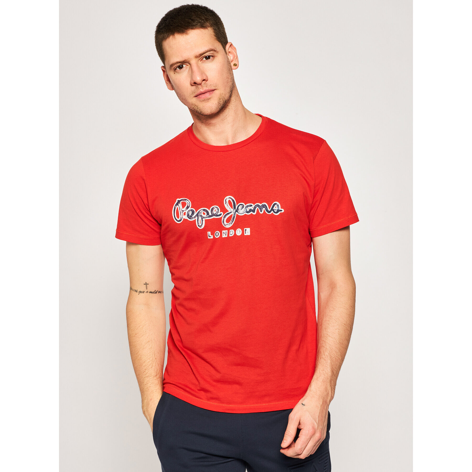 Pepe Jeans Тишърт Merton PM507167 Червен Regular Fit - Pepit.bg