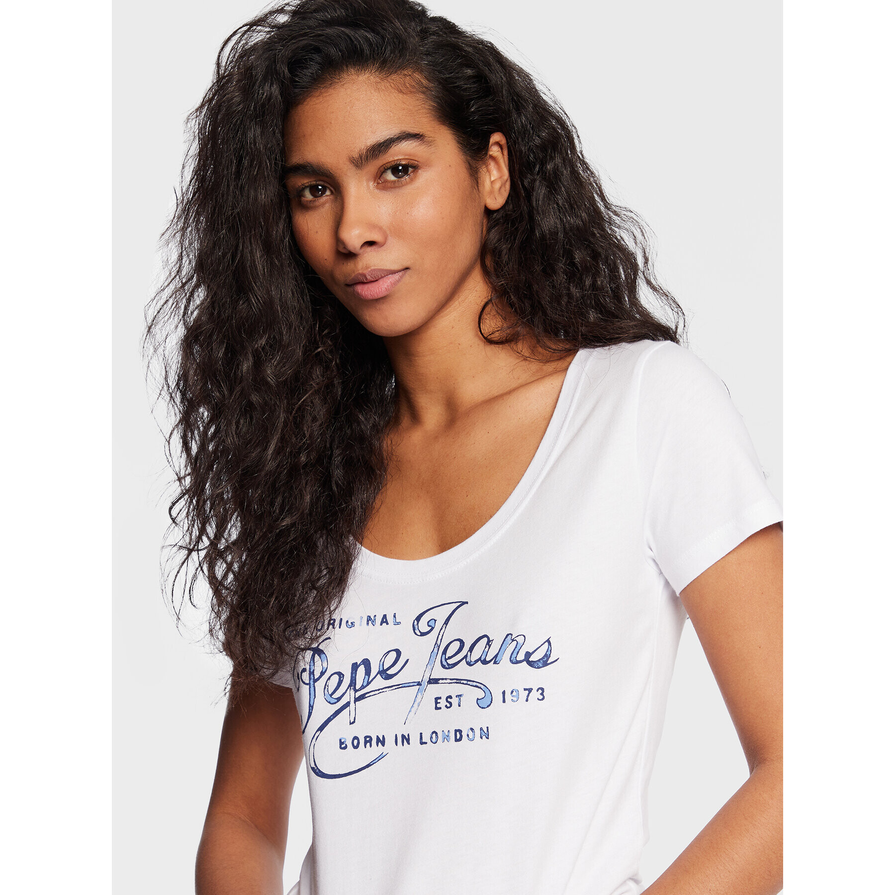 Pepe Jeans Тишърт Mery PL505418 Бял Regular Fit - Pepit.bg