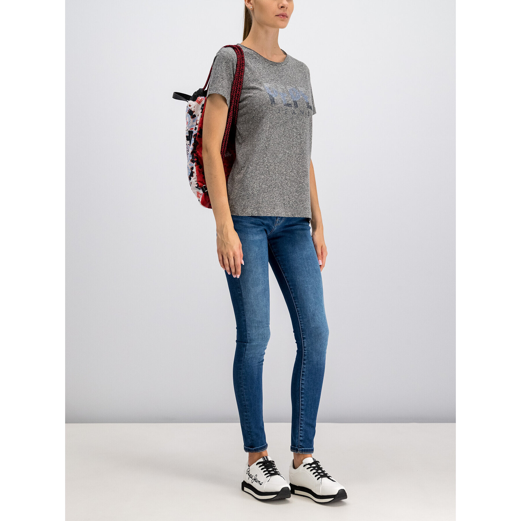 Pepe Jeans Тишърт Mirilla PL504279 Сив Regular Fit - Pepit.bg