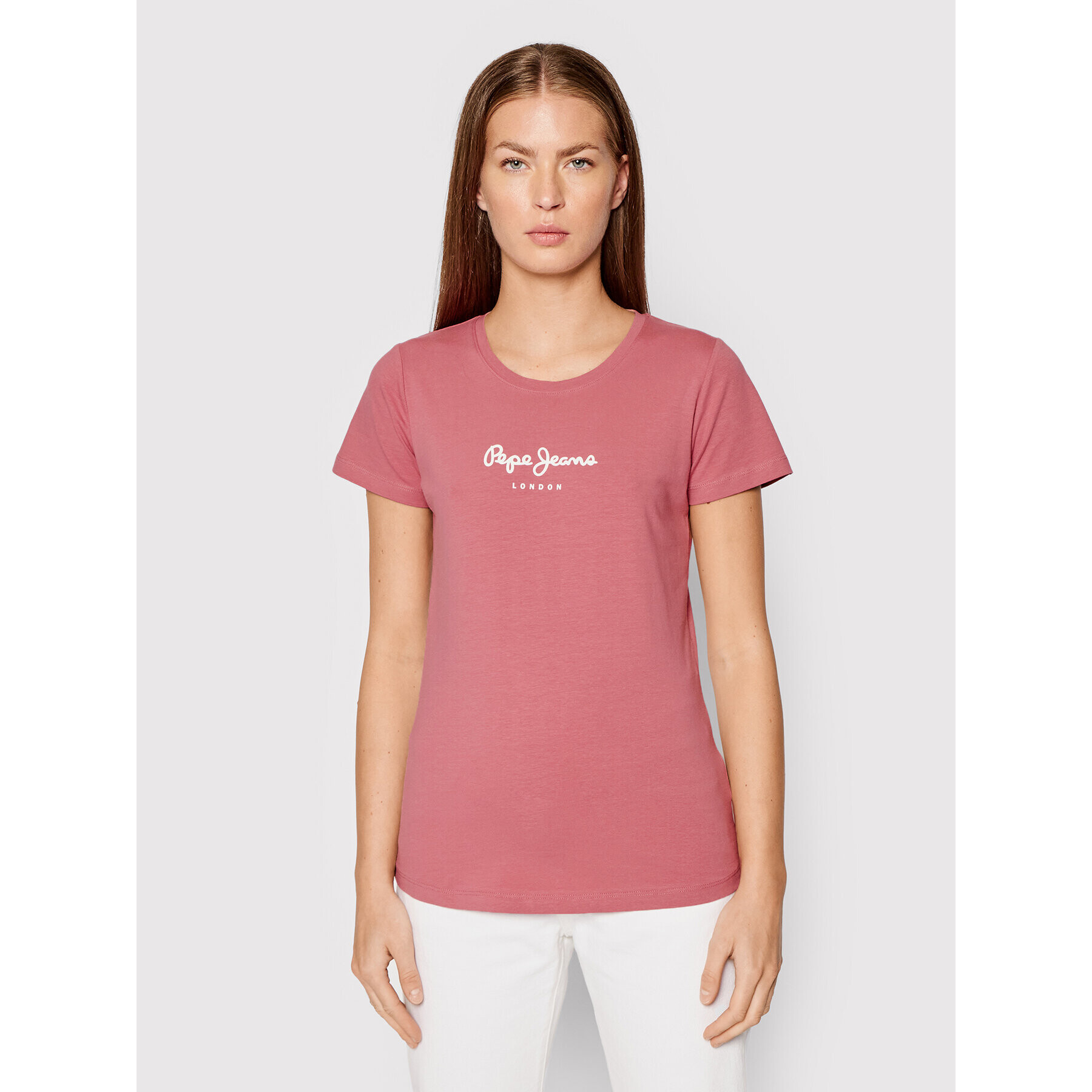 Pepe Jeans Тишърт New Virginia PL502711 Розов Regular Fit - Pepit.bg