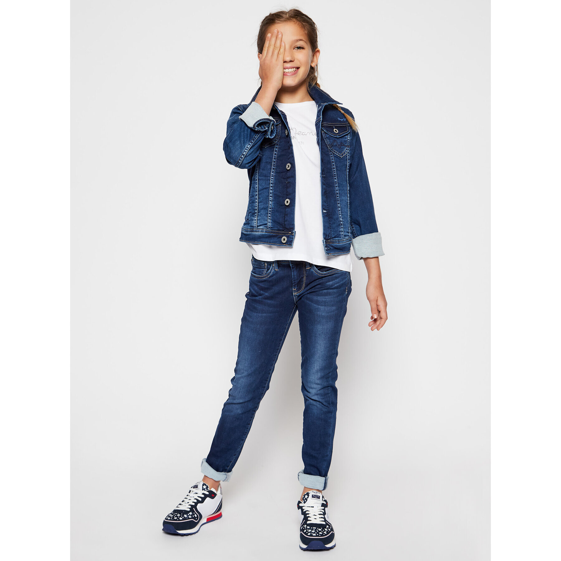 Pepe Jeans Тишърт Nuria PG502460 Бял Regular Fit - Pepit.bg